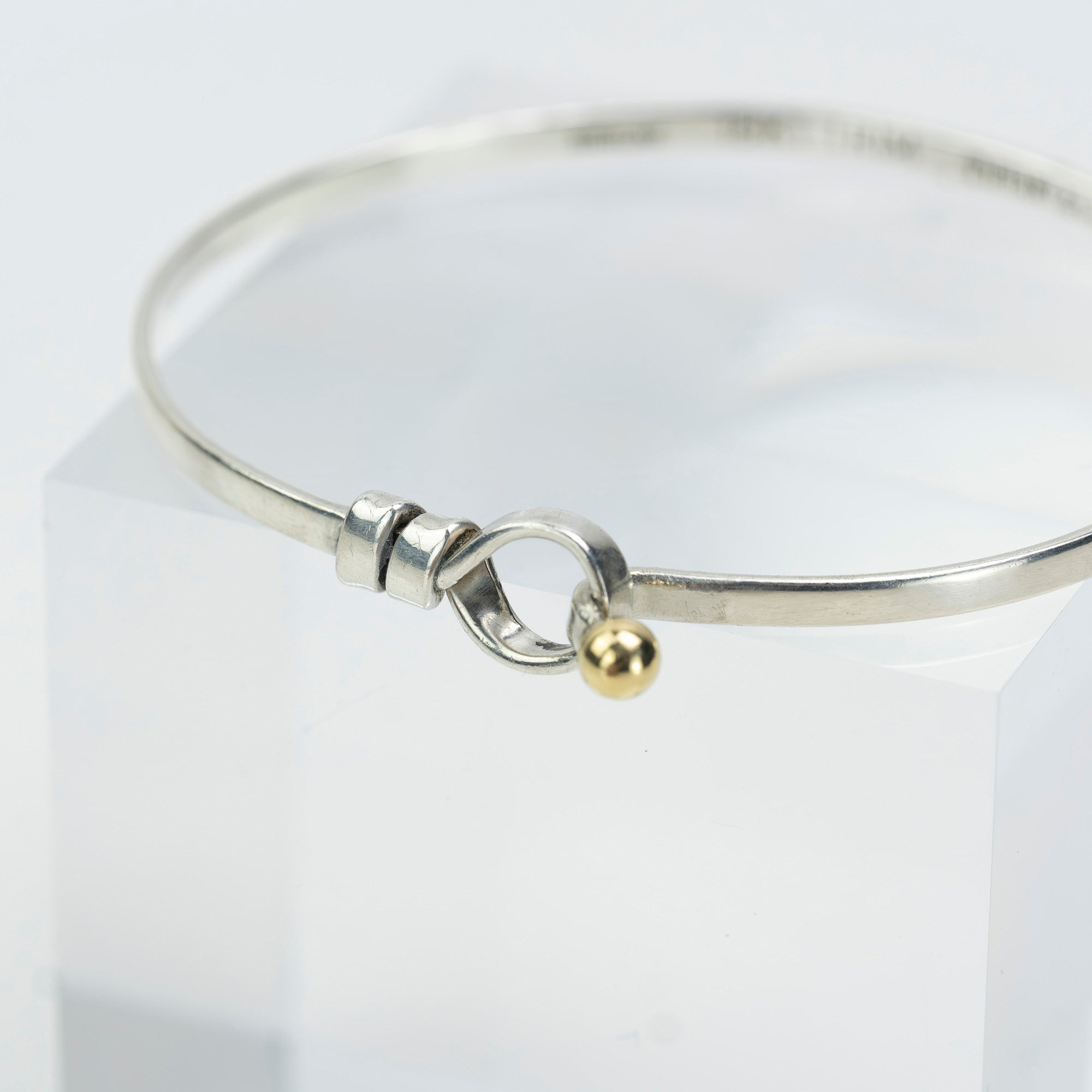 ティファニー TIFFANY＆Co. フラットワイヤー ラブノット バングル ブレスレット レディースアクセサリー  シルバー925 18KT TRIM  (3)