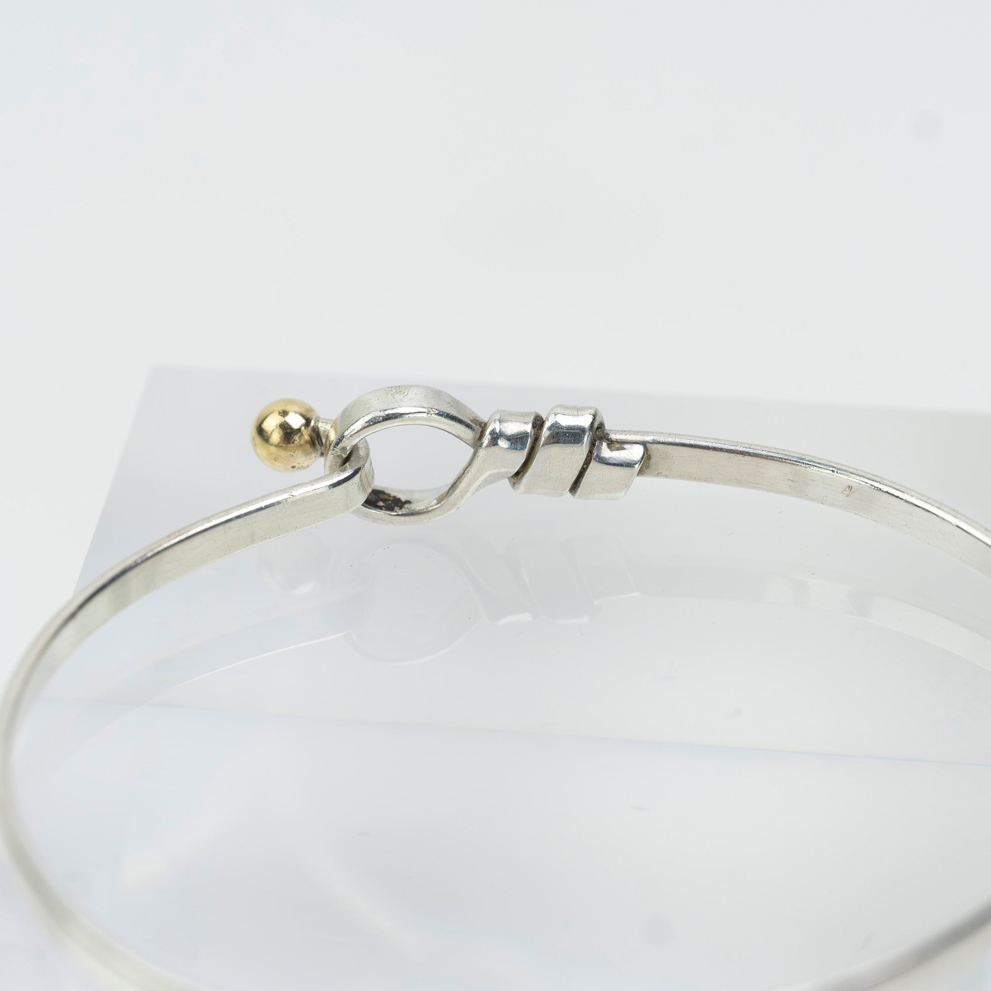ティファニー TIFFANY＆Co. フラットワイヤー ラブノット バングル ブレスレット レディースアクセサリー  シルバー925 18KT TRIM  (3)