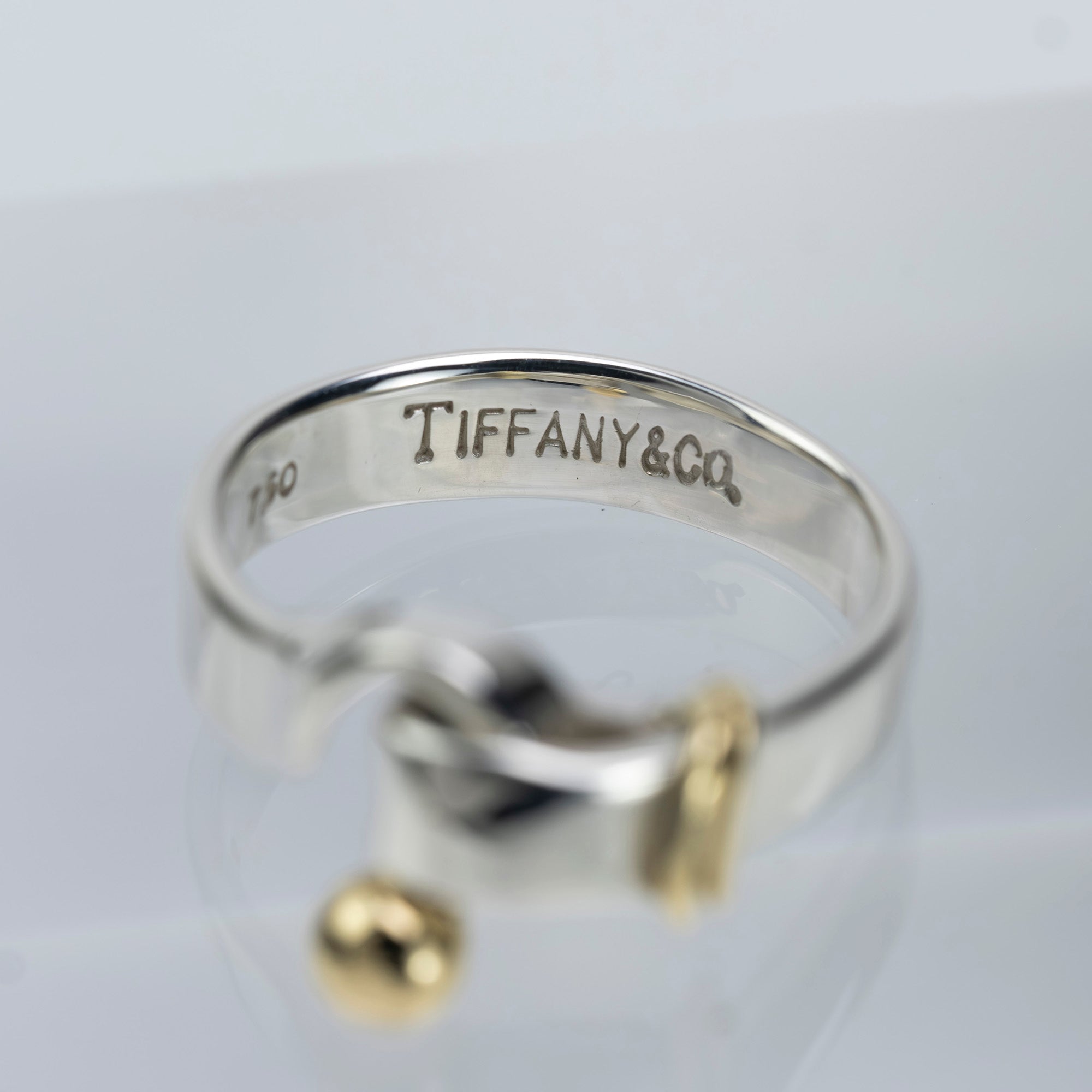 Tiffany &amp; Co. Hook &amp; Eye Ring Size 9 Women's Accessory Silver 925 K18