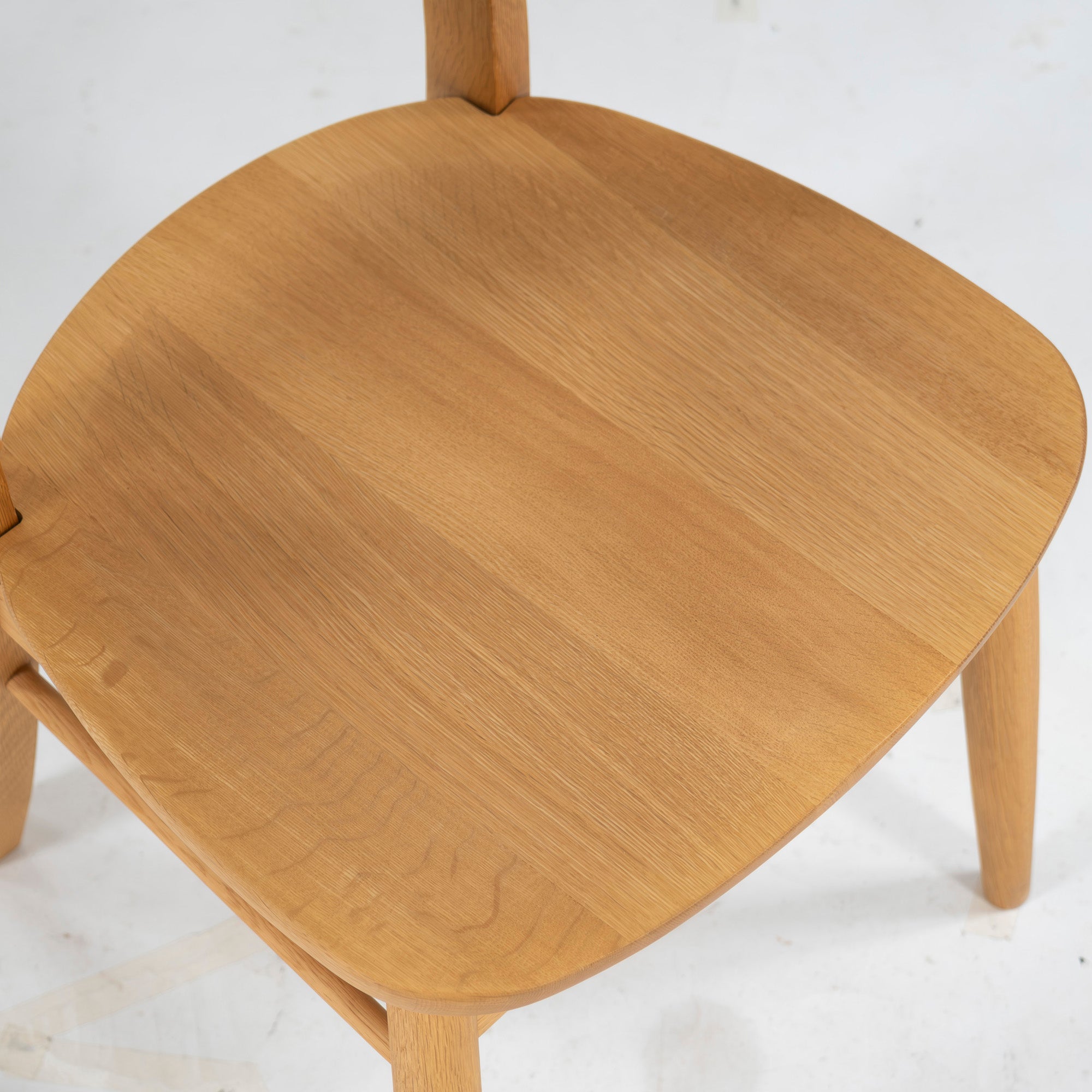 Dining chair Kashiwa Mokko OB21 Sophie wooden seat (1) Half arm chair Oak wood Solid wood Oak wood Natural modern Japanese modern Hida IDC Otsuka