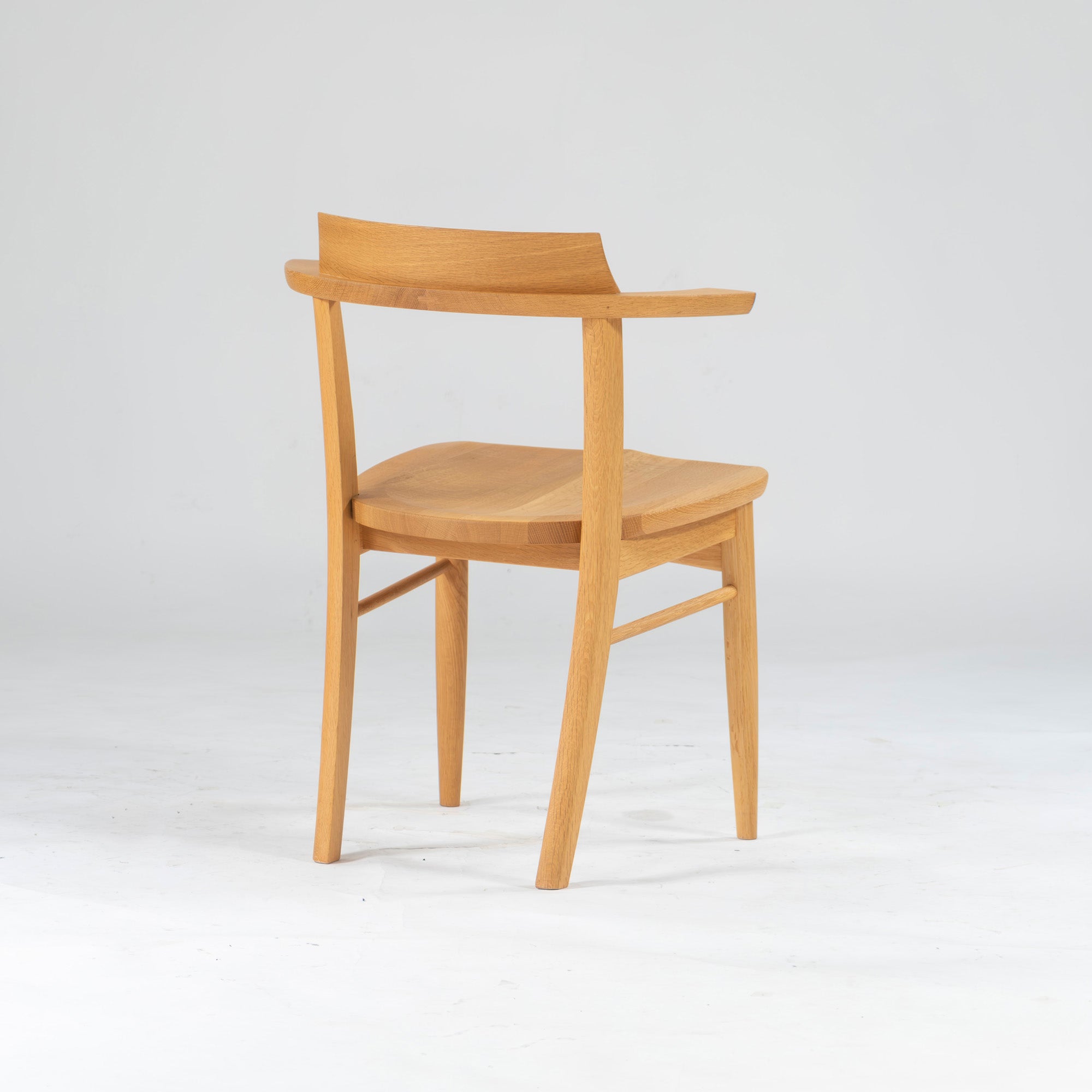 Dining chair Kashiwa Mokko OB21 Sophie plank seat (2) half arm chair oak wood solid wood oak wood natural modern Japanese modern Hida IDC Otsuka