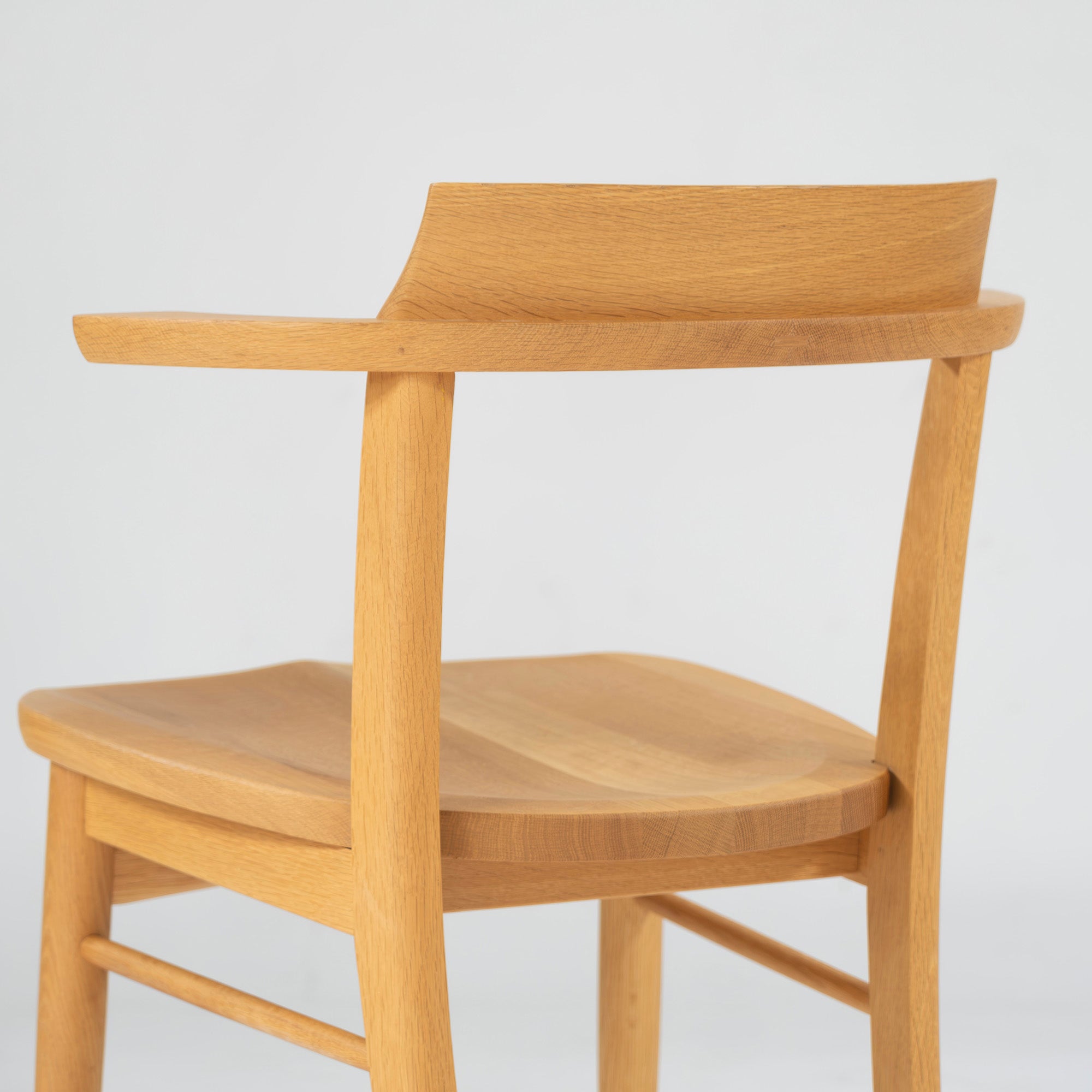 Dining chair Kashiwa Mokko OB21 Sophie plank seat (2) half arm chair oak wood solid wood oak wood natural modern Japanese modern Hida IDC Otsuka