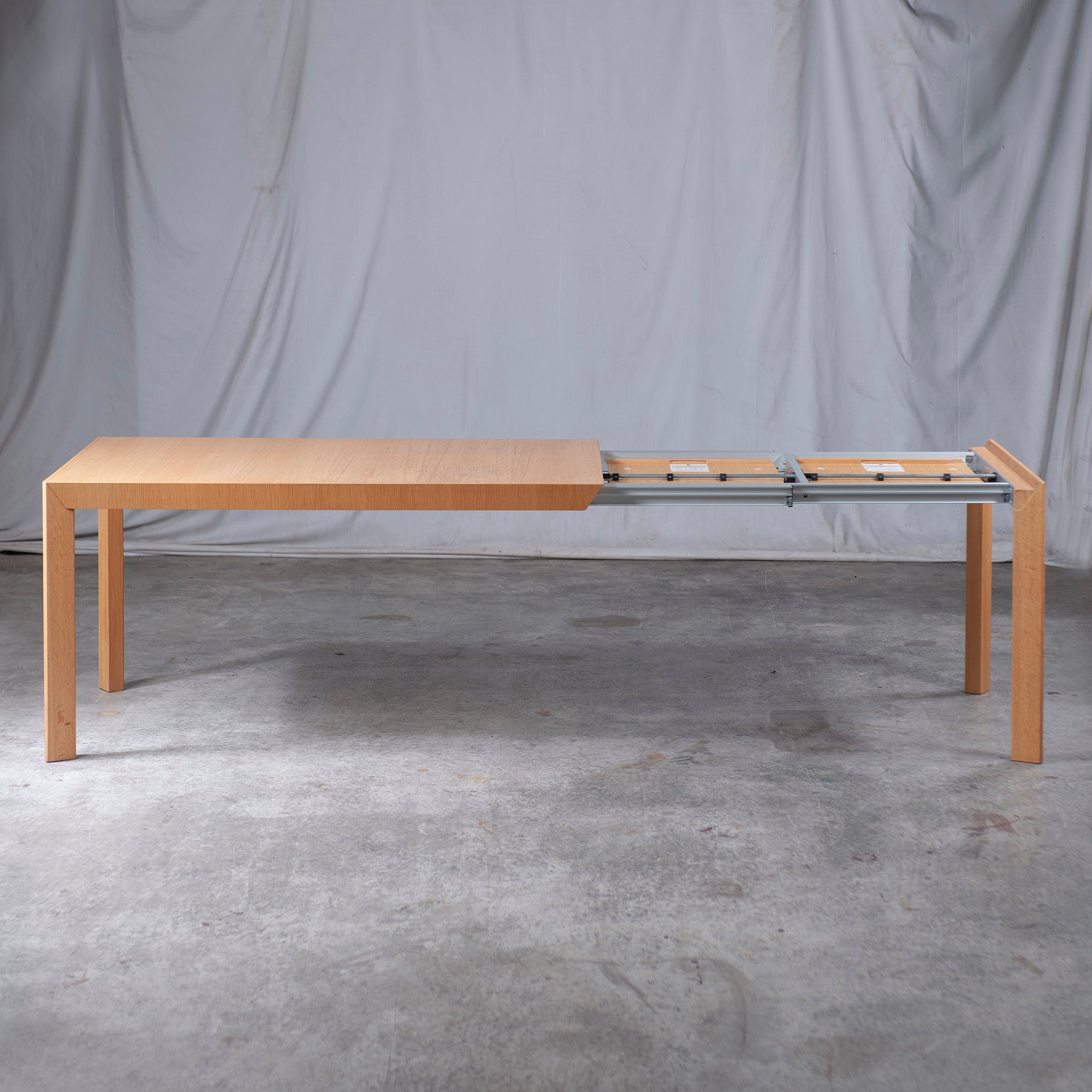 Dining Table CondeHouse Move Extension Table Hokkaido Ash Wood Extendable Tabletop Natural Modern