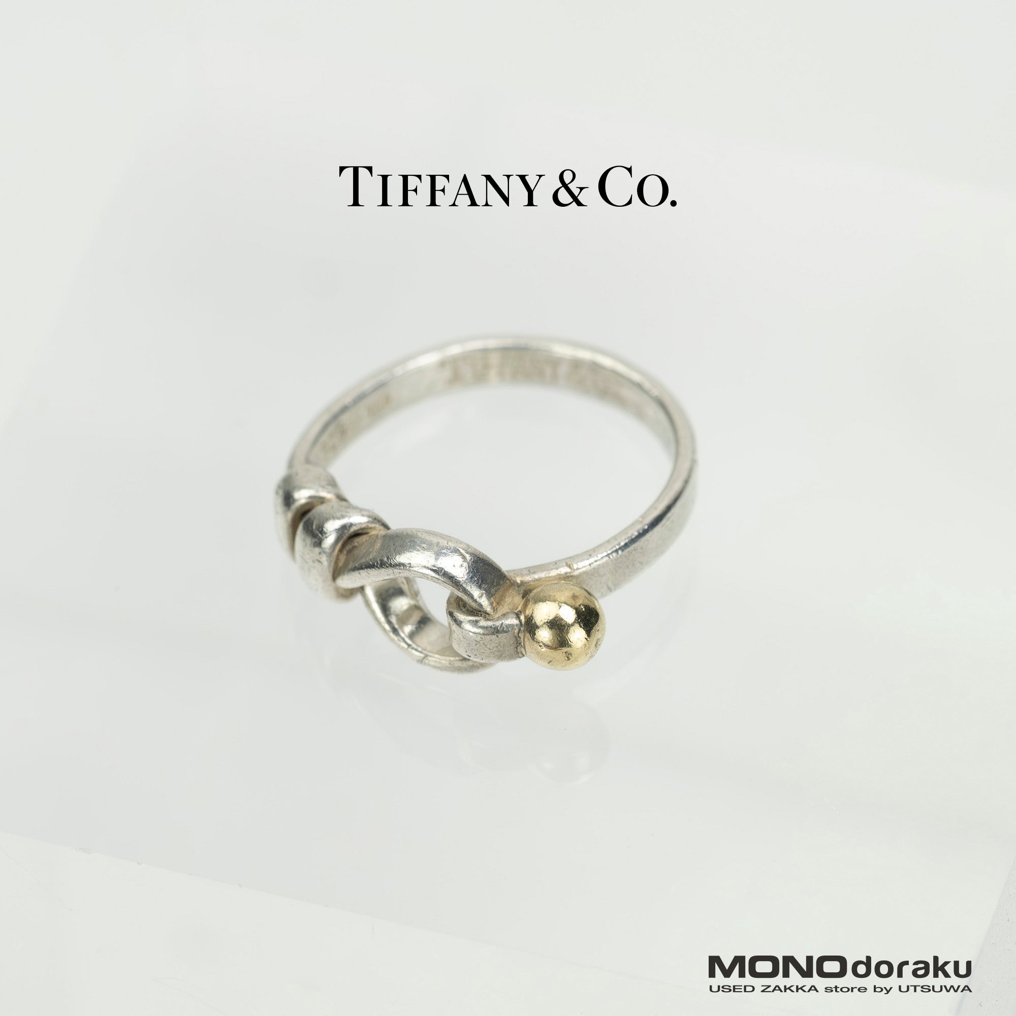 ティファニー TIFFANY＆Co. フラットワイヤー ラブノット リング 8号 レディースアクセサリー シルバー925 K18