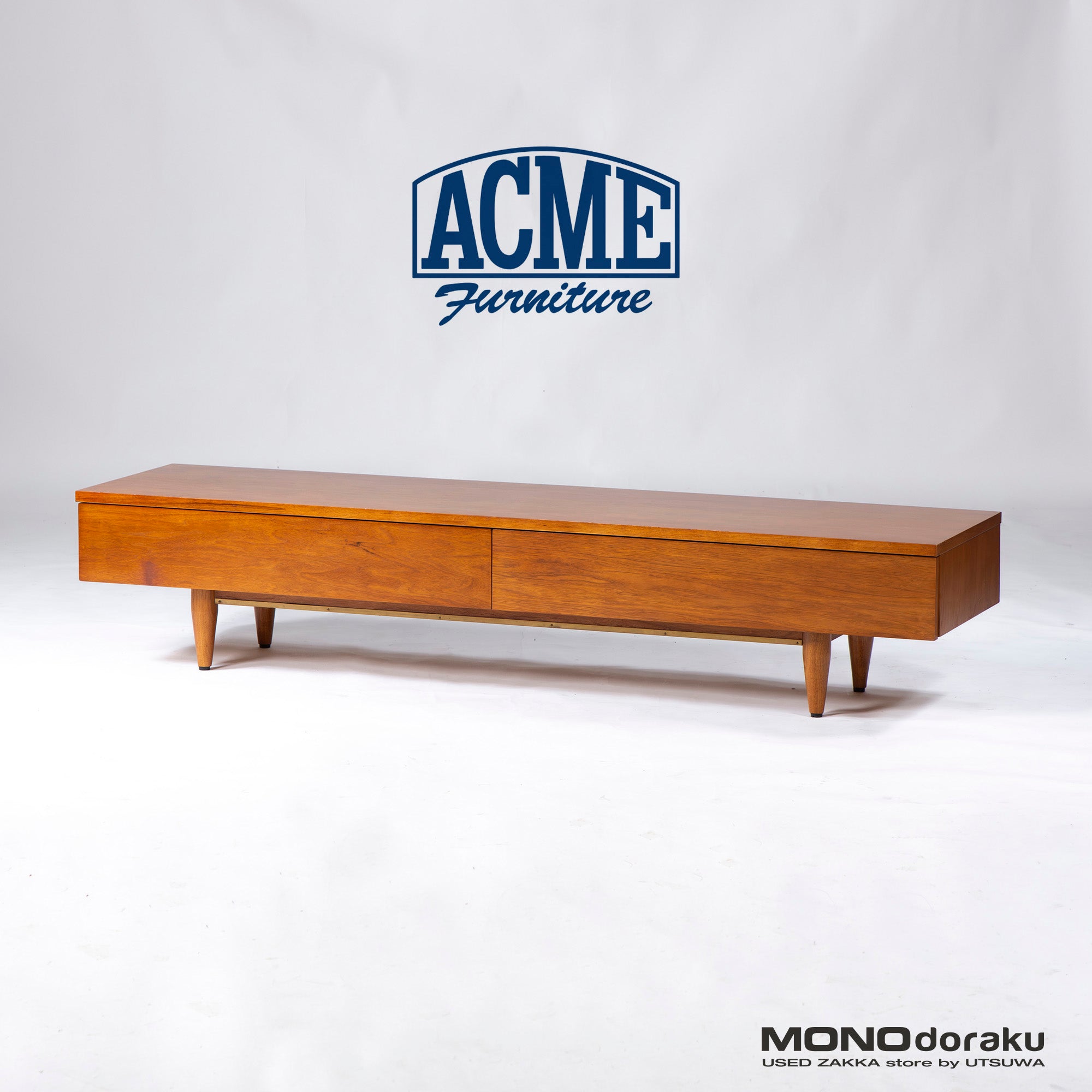 テレビボード アクメファニチャー ACME Furniture トラッセル TRESTLES 幅160 ウォールナット 真鍮 ミッドセンチュリー USヴィンテージ