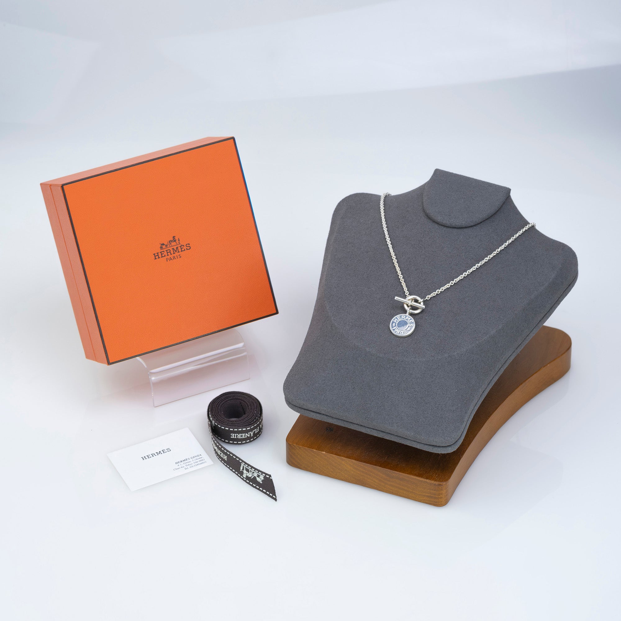 Hermes Serie Amulettes necklace in 925 silver with box