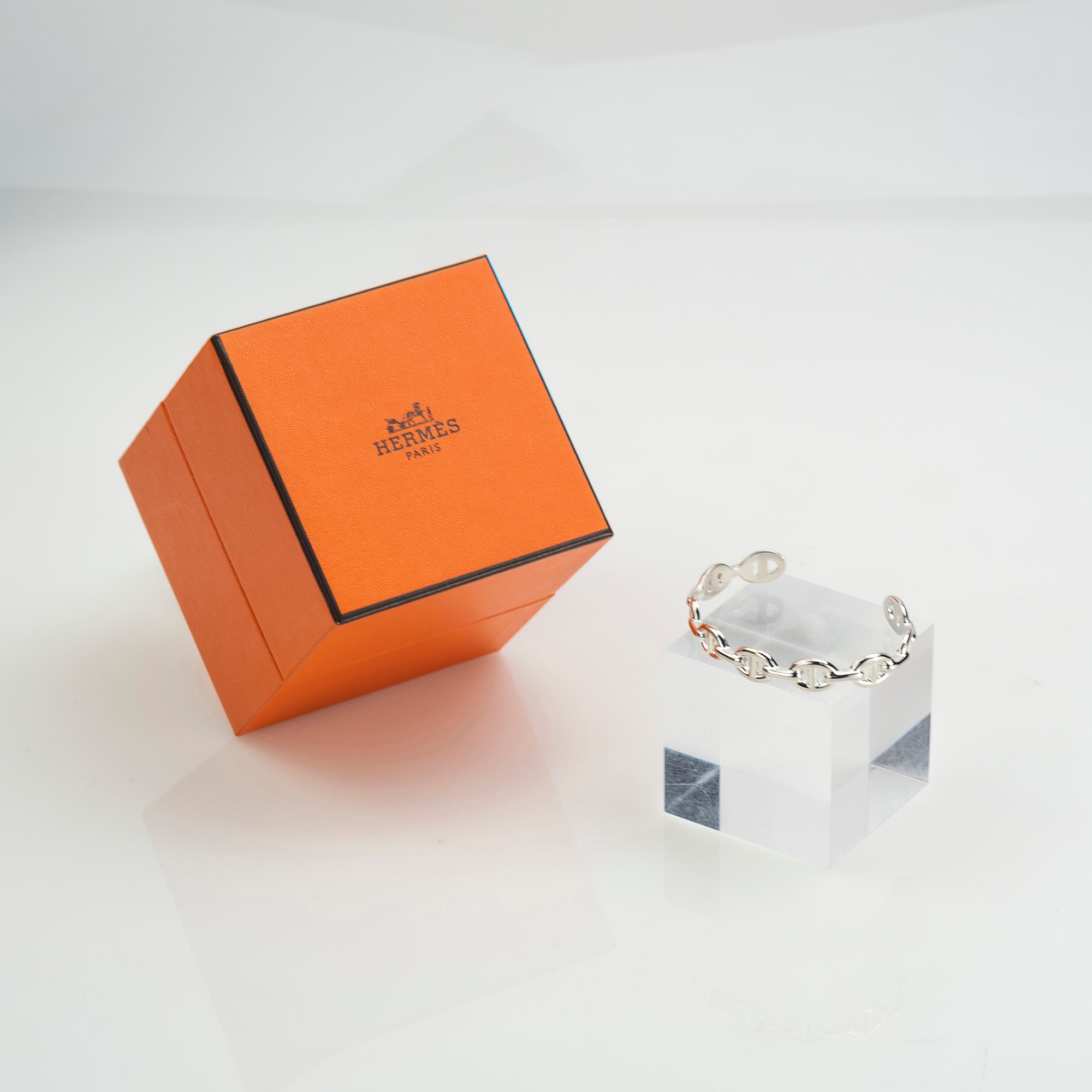 Hermès Open Bangle Anchaîne Chaine d'Ancre SH, Ag925, 17.7g