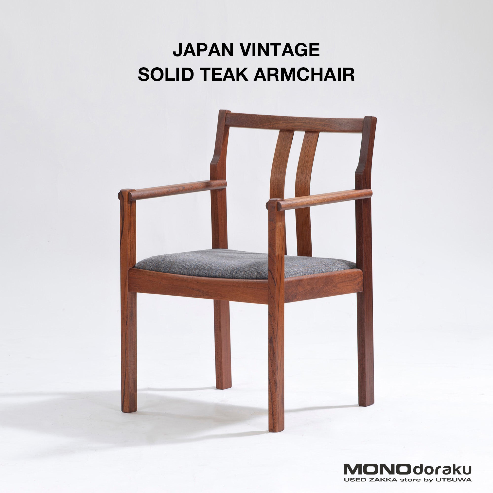 Dining Chair, Japanese Vintage, Solid Teak Armchair (2), Scandinavian Style, Scandinavian Vintage, British Vintage, Mid-Century