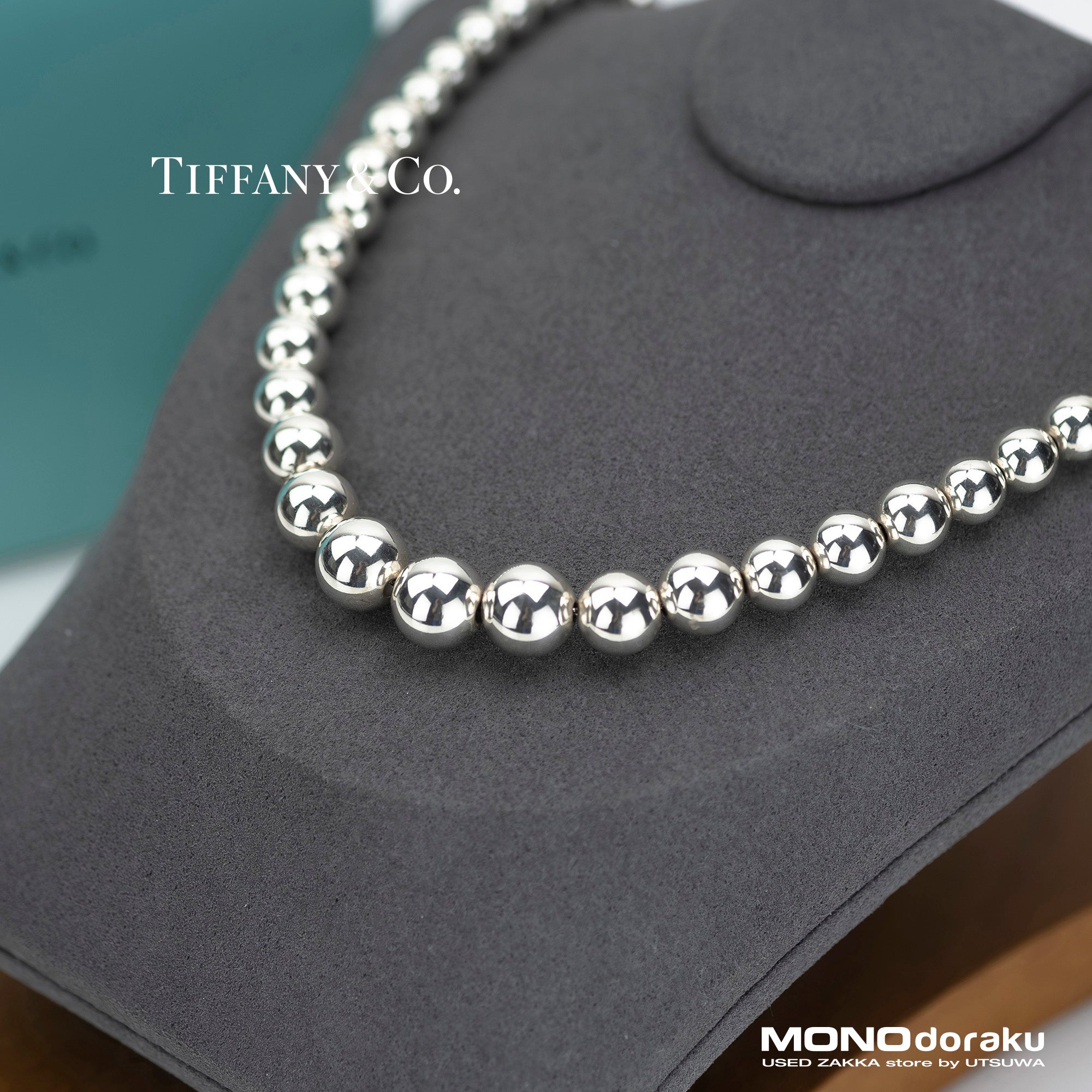 Tiffany &amp; Co. Hardware Ball Necklace in 925 Sterling Silver, Women's Jewelry, Includes Box and Dust Bag
