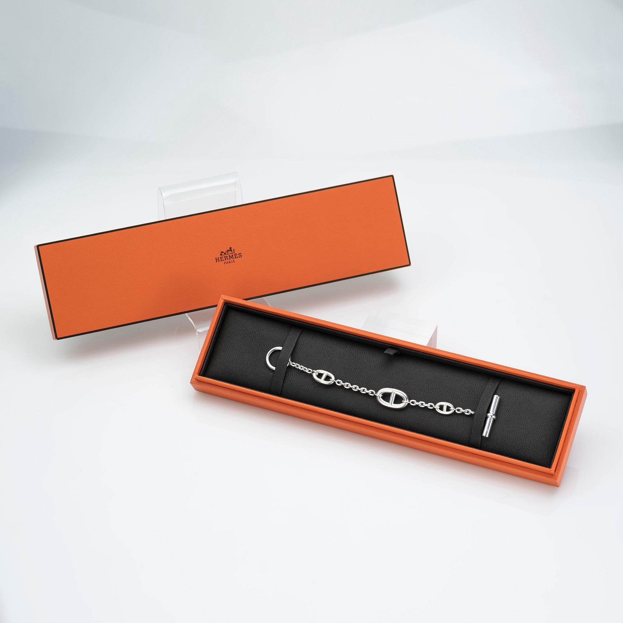 Hermès Farandole SH Bracelet with Chaine d'Ancre motif, 925 silver, approximately 24.99g