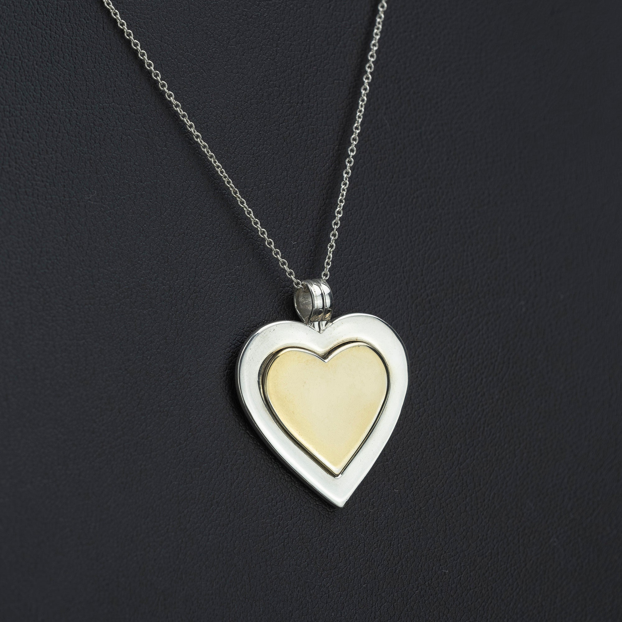 Tiffany &amp; Co. Heart Necklace in 18K Yellow Gold and 925 Silver, 11.1g