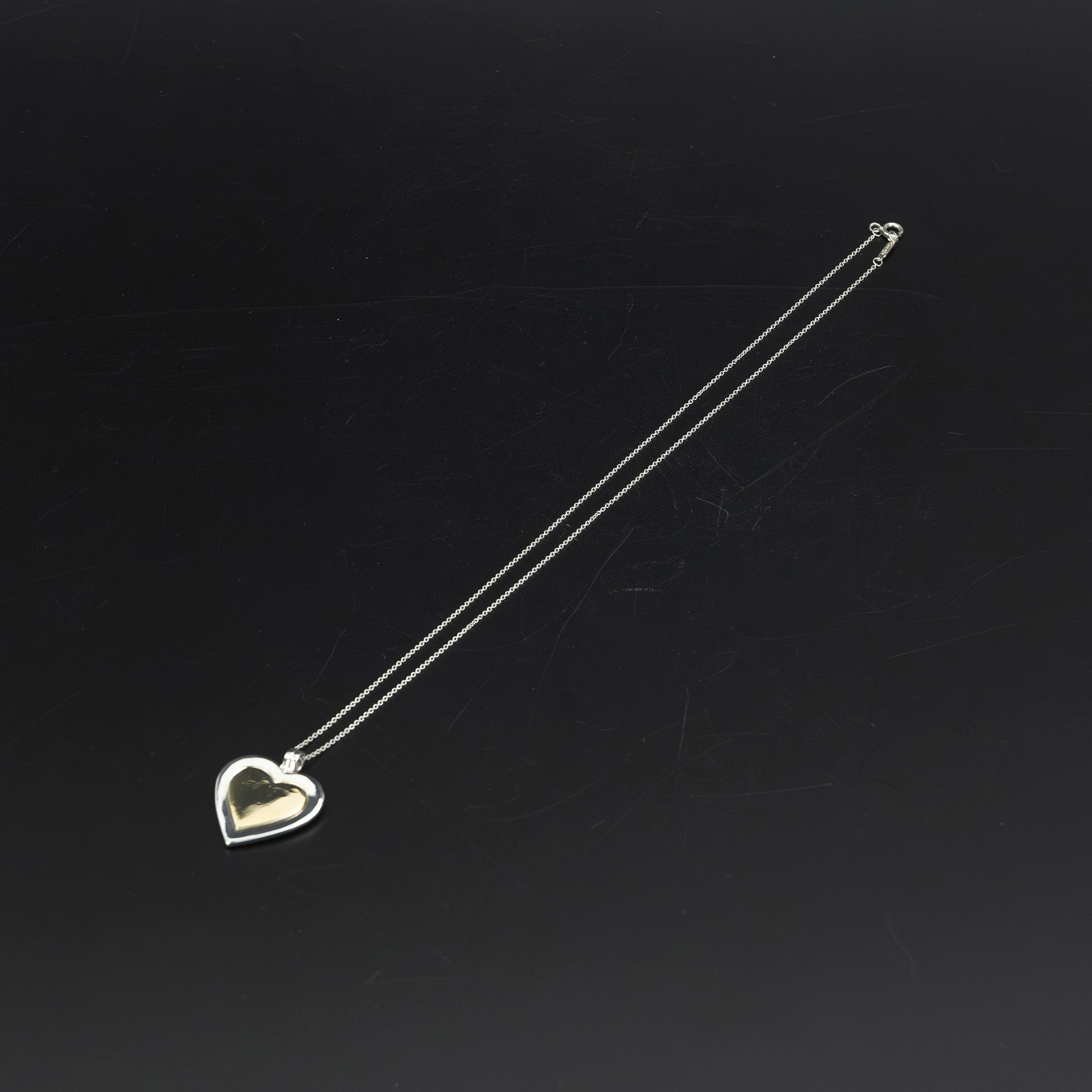 Tiffany &amp; Co. Heart Necklace in 18K Yellow Gold and 925 Silver, 11.1g