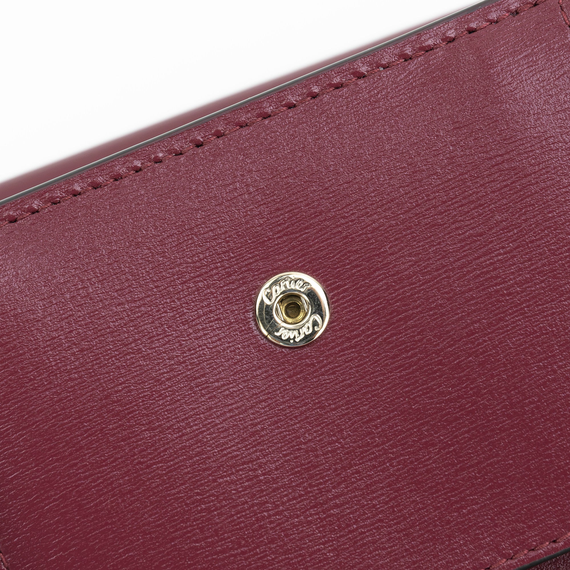 Cartier Panthère de Cartier Tri-fold Wallet in Cherry Red Calfskin [Excellent Condition, Box Included]