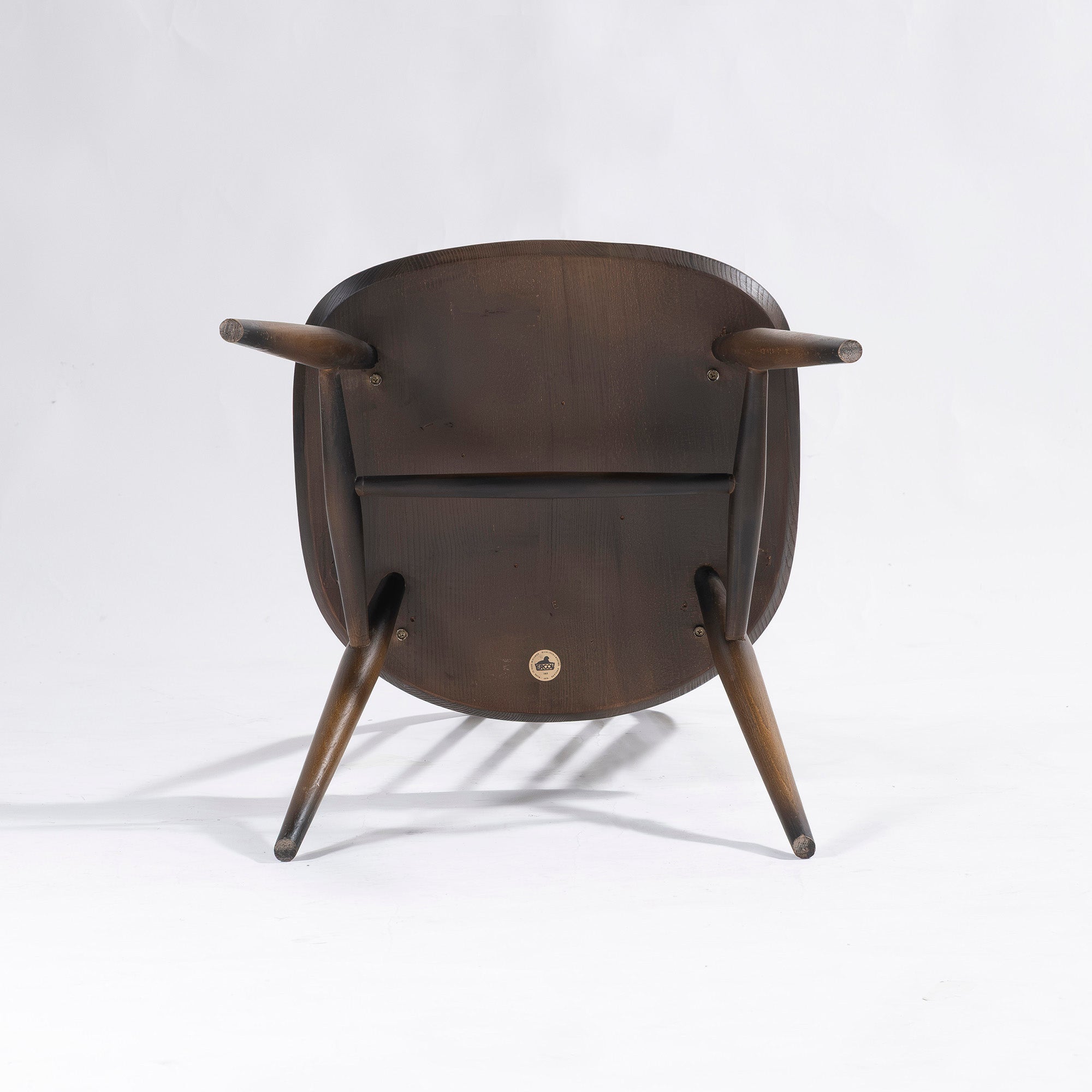 Ercol Quaker Chair (1) Dining Chair, Elm and Beech Wood, British Windsor Chair, British Vintage, Mid-Century