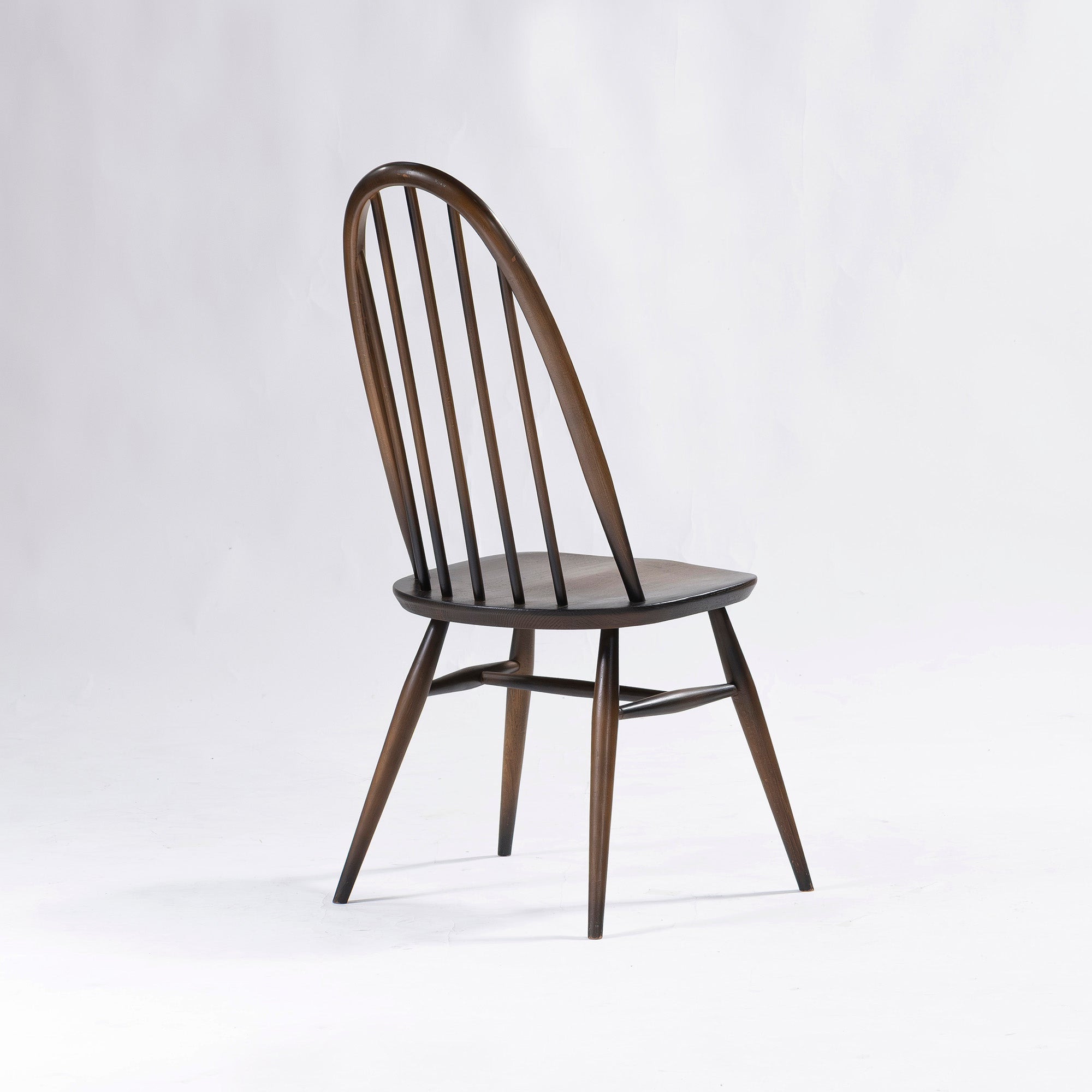 Ercol Quaker Chair (1) Dining Chair, Elm and Beech Wood, British Windsor Chair, British Vintage, Mid-Century