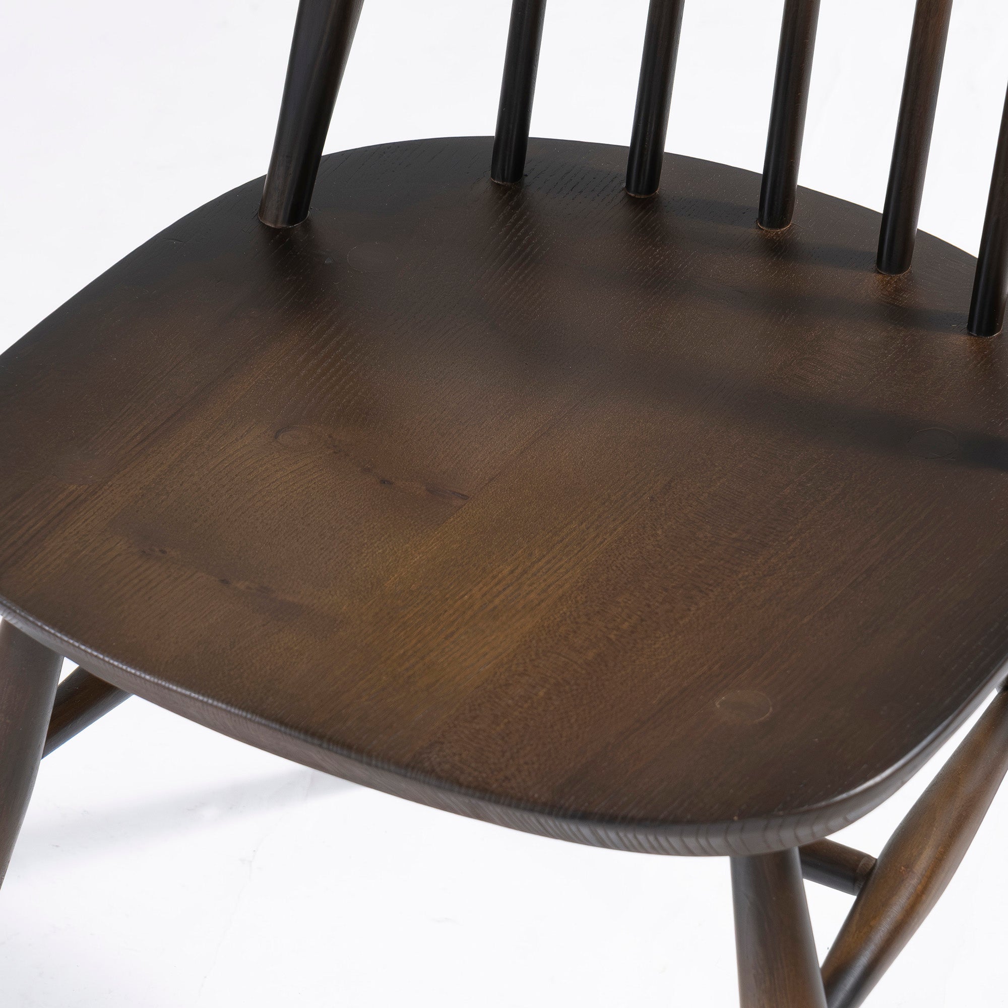 Ercol Quaker Chair (1) Dining Chair, Elm and Beech Wood, British Windsor Chair, British Vintage, Mid-Century