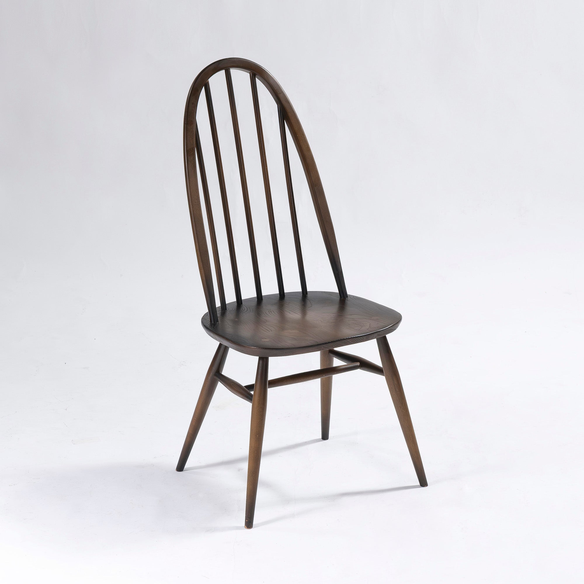 Dining chairs, Ercol Quaker Chairs (2), elm and beech wood, British, Windsor chairs, British vintage, mid-century.