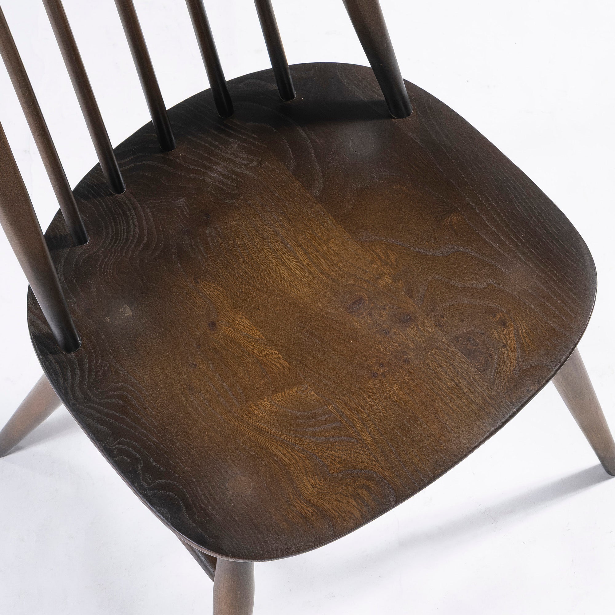 Dining chairs, Ercol Quaker Chairs (2), elm and beech wood, British, Windsor chairs, British vintage, mid-century.