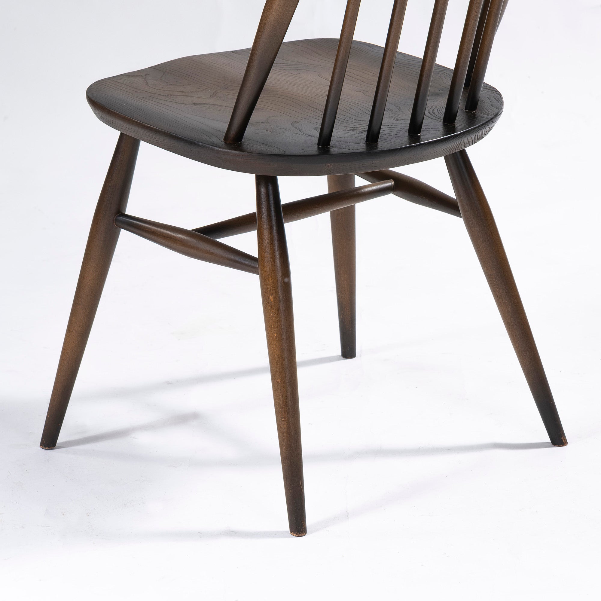 Dining chairs, Ercol Quaker Chairs (2), elm and beech wood, British, Windsor chairs, British vintage, mid-century.