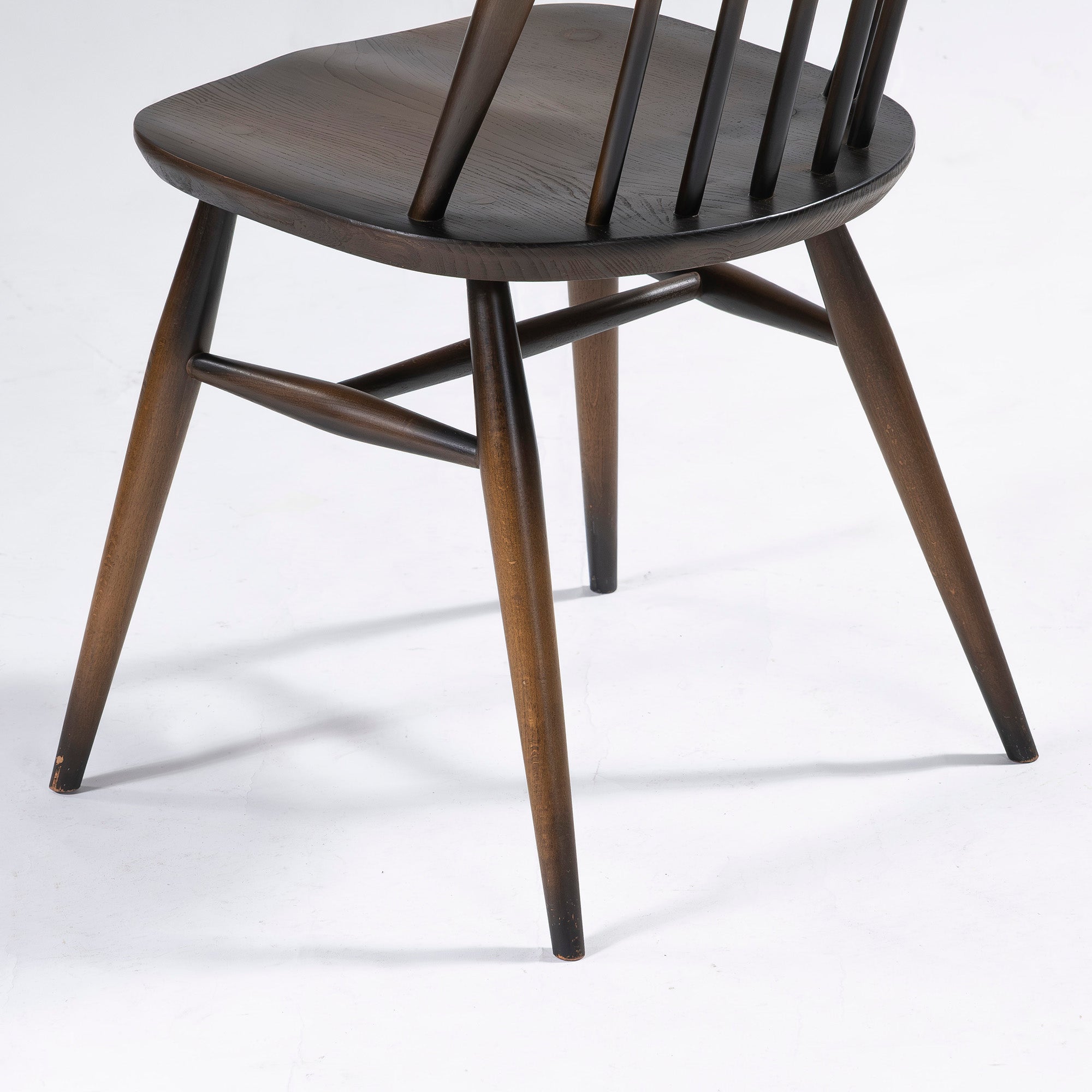 Ercol Quaker Chairs (3) - Elm and Beechwood Dining Chairs, British, Windsor Chairs, British Vintage, Mid-Century