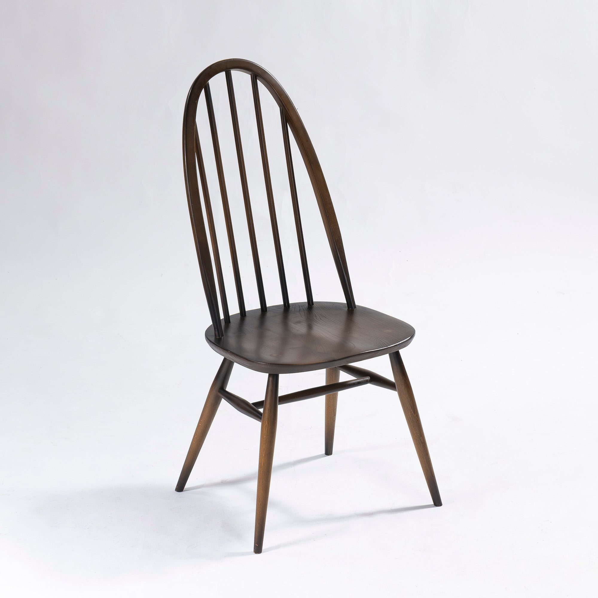 Ercol Quaker Chairs (3) - Elm and Beechwood Dining Chairs, British, Windsor Chairs, British Vintage, Mid-Century