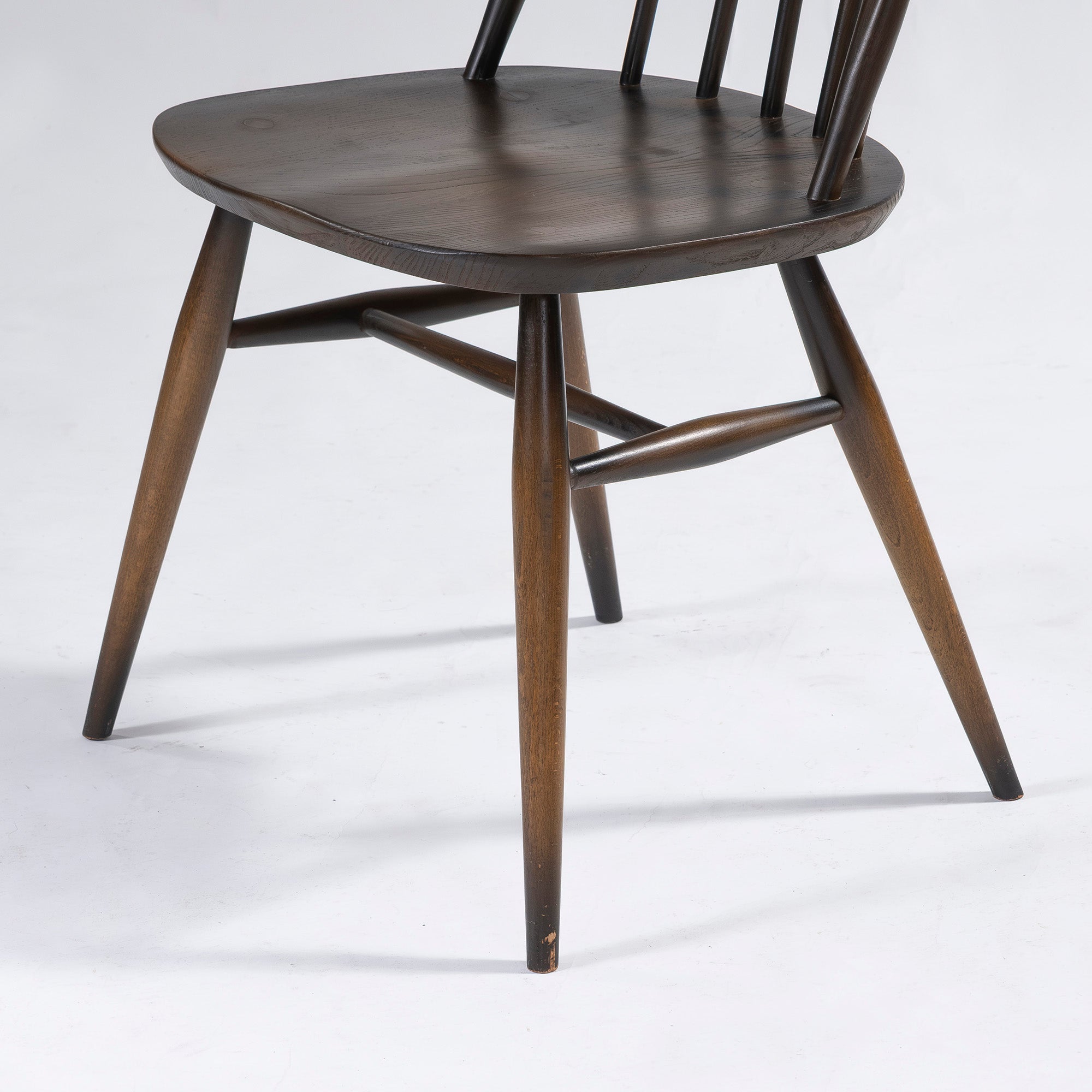 Ercol Quaker Chairs (3) - Elm and Beechwood Dining Chairs, British, Windsor Chairs, British Vintage, Mid-Century