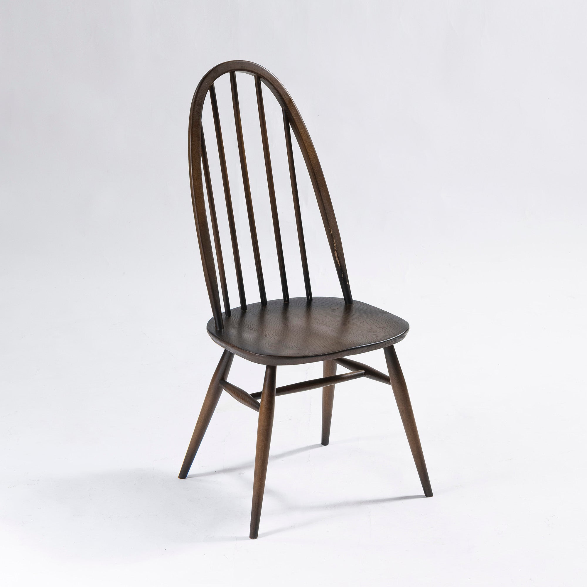 Ercol Quaker Chairs (4) Dining Chairs, Elm and Beech Wood, British, Windsor Chairs, British Vintage, Mid-Century