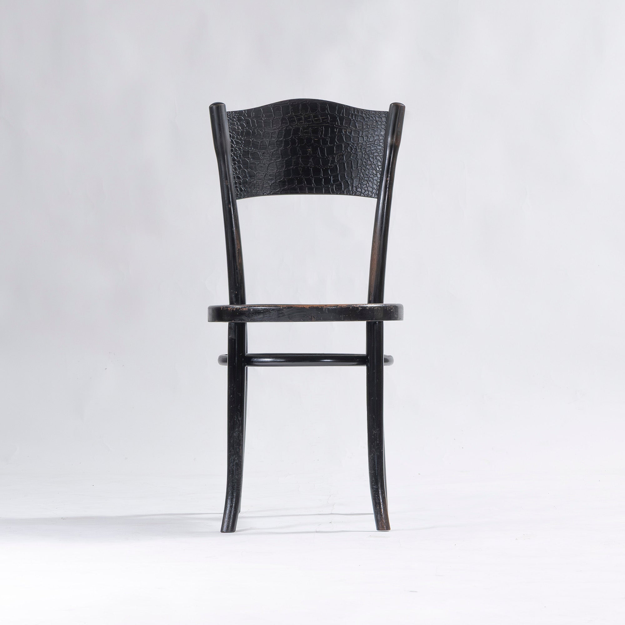 ダイニングチェア トーネット THONET 1930s ベントウッドチェア クロコパネル(2) ポーランド製 ビーチ材 ◆希少◆ 曲木 アンティーク