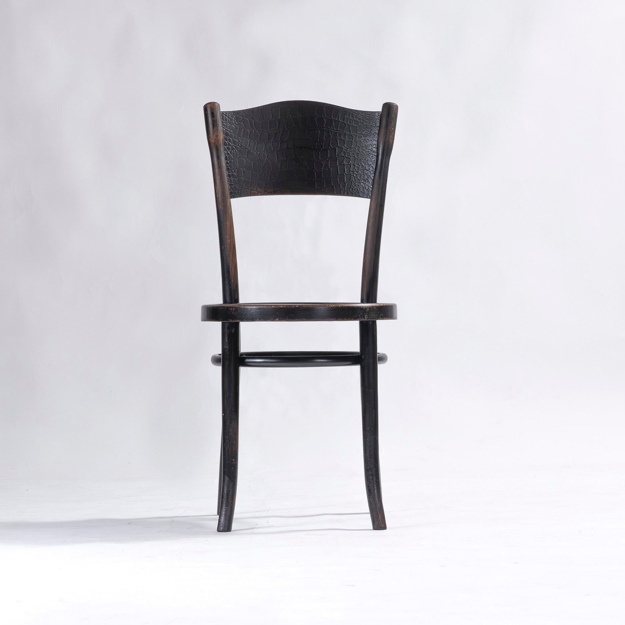 ダイニングチェア トーネット THONET 1930s ベントウッドチェア クロコパネル(3) ポーランド製 ビーチ材 ◆希少◆ 曲木 アンティーク