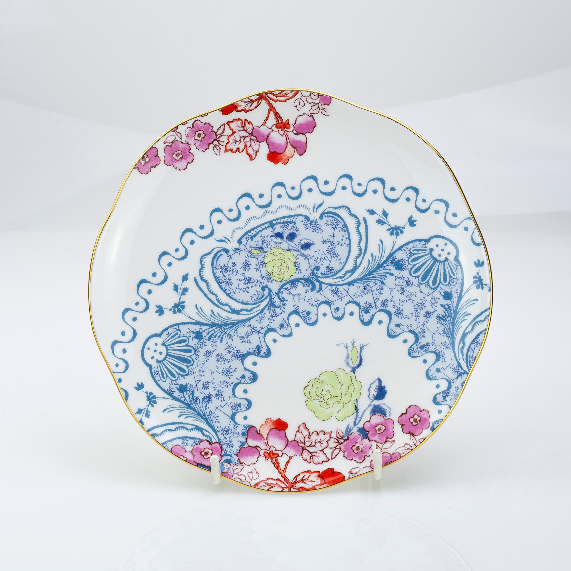 ウェッジウッド バタフライブルーム プレート 4枚セット 20cm ギフトBOX付き 【美品・箱付】