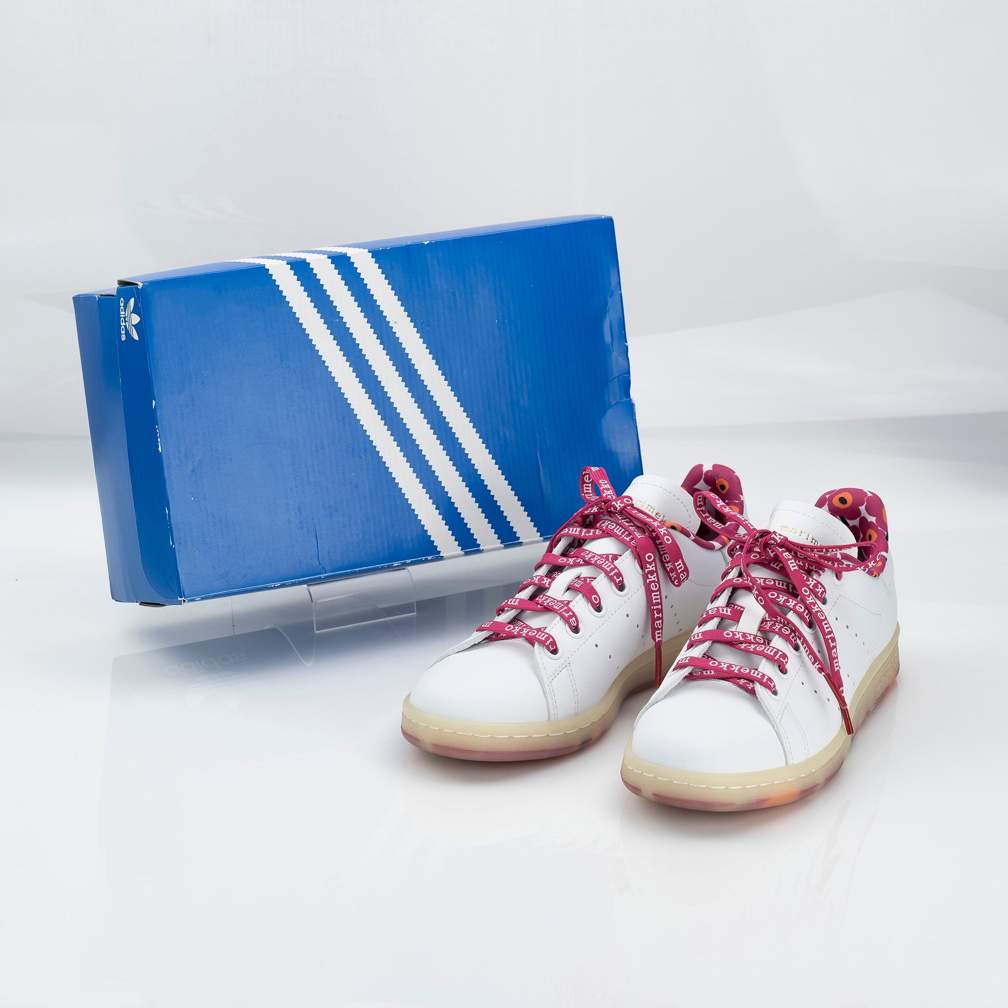 Adidas x Marimekko Collaboration Sneakers, Stan Smith, Pink and White, Women's Size 23cm, Limited Edition [with box]
