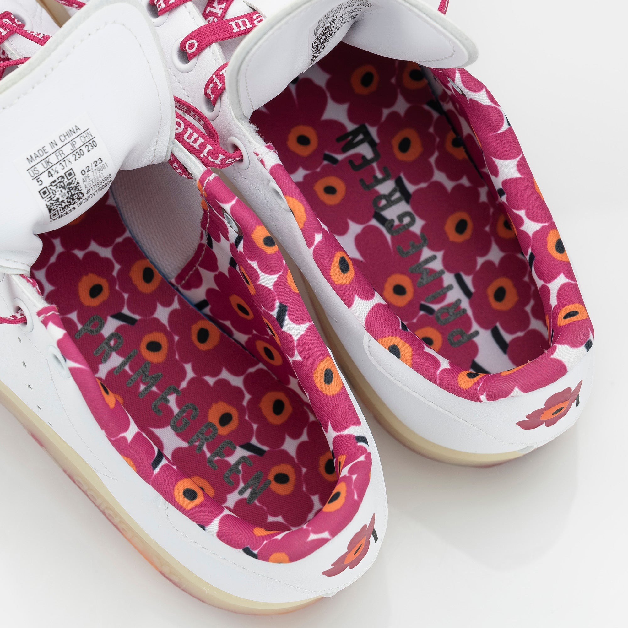 Adidas x Marimekko Collaboration Sneakers, Stan Smith, Pink and White, Women's Size 23cm, Limited Edition [with box]