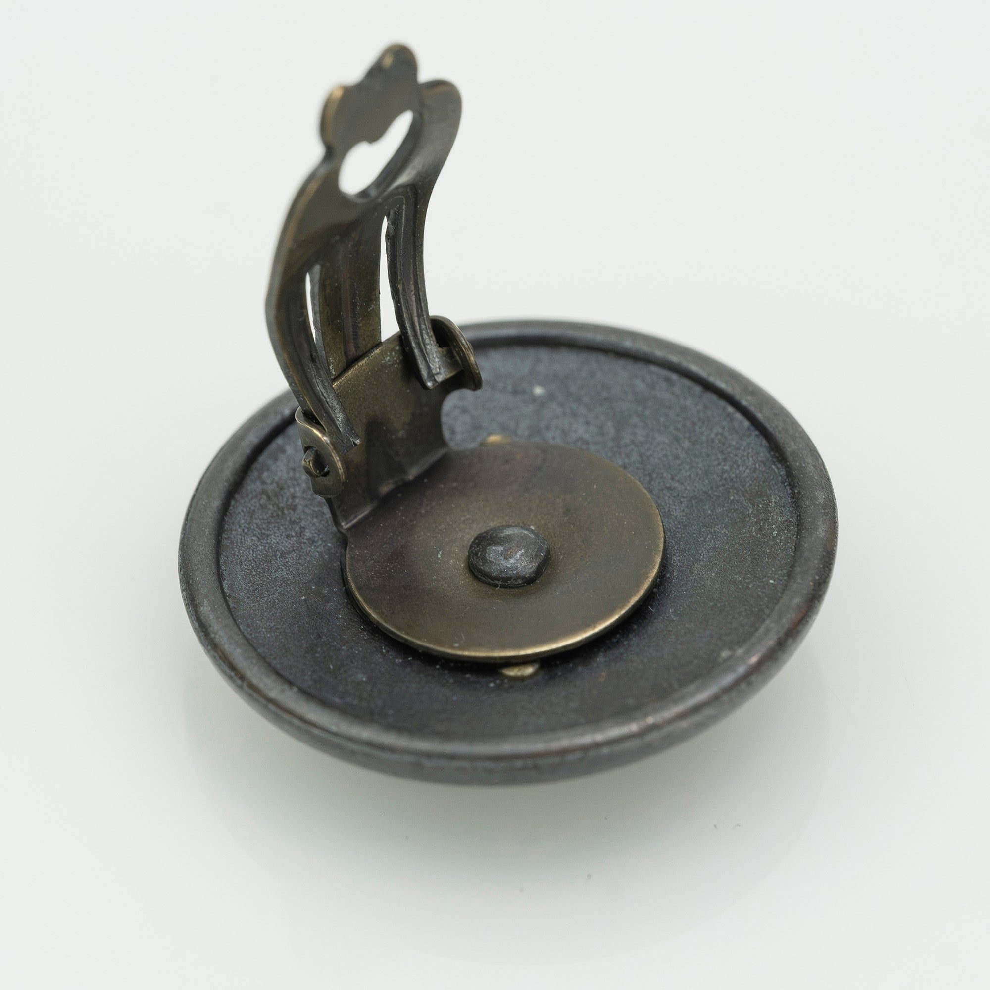 Hermes Vintage Earrings, Sellier Horn Motif, 1970s-80s, Rare Accessory [with box]