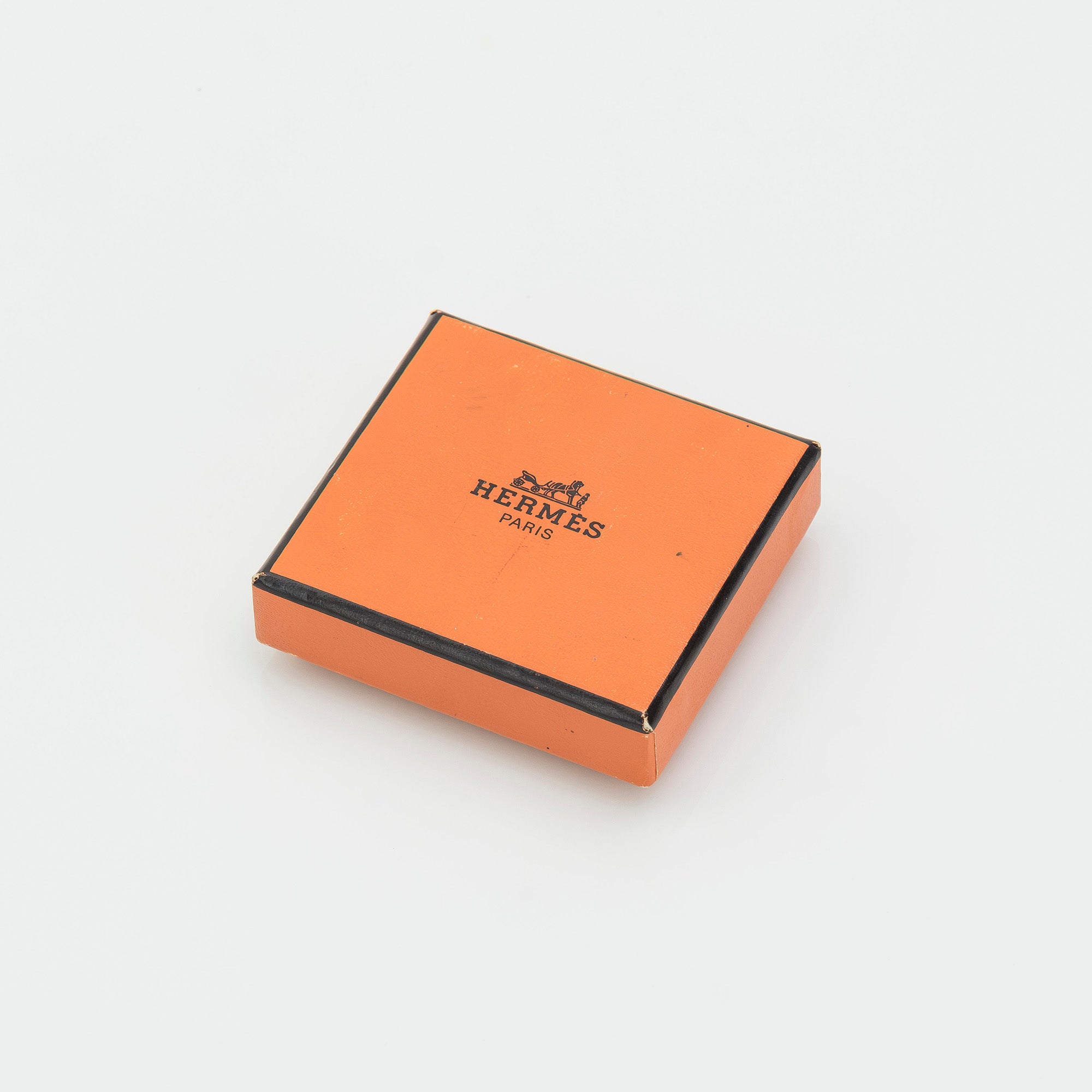 Hermes Vintage Earrings, Sellier Horn Motif, 1970s-80s, Rare Accessory [with box]