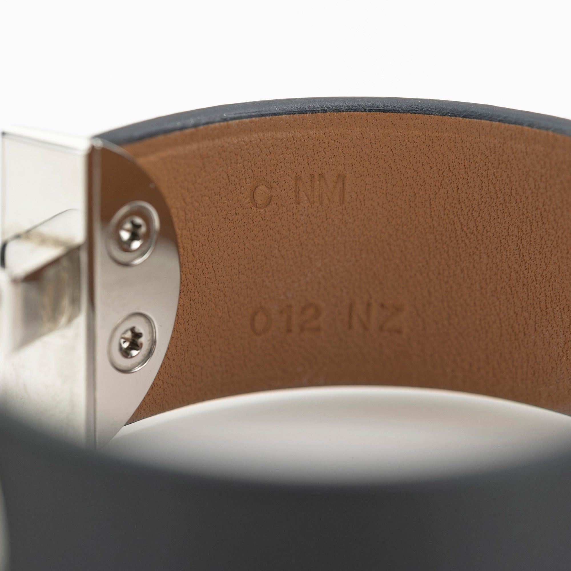 エルメス HERMES エルメス2002 ブレスレット C刻印 2018年製 T2 レザーカフ H金具 【箱付】