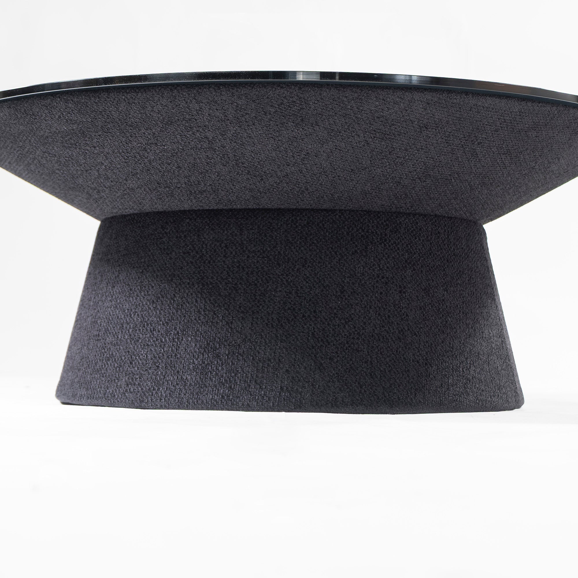 センターテーブル フクラ HUKLA SLT009 リビングテーブル スモークガラス ファブリック ローテーブル シンプル ラグジュアリー モダン