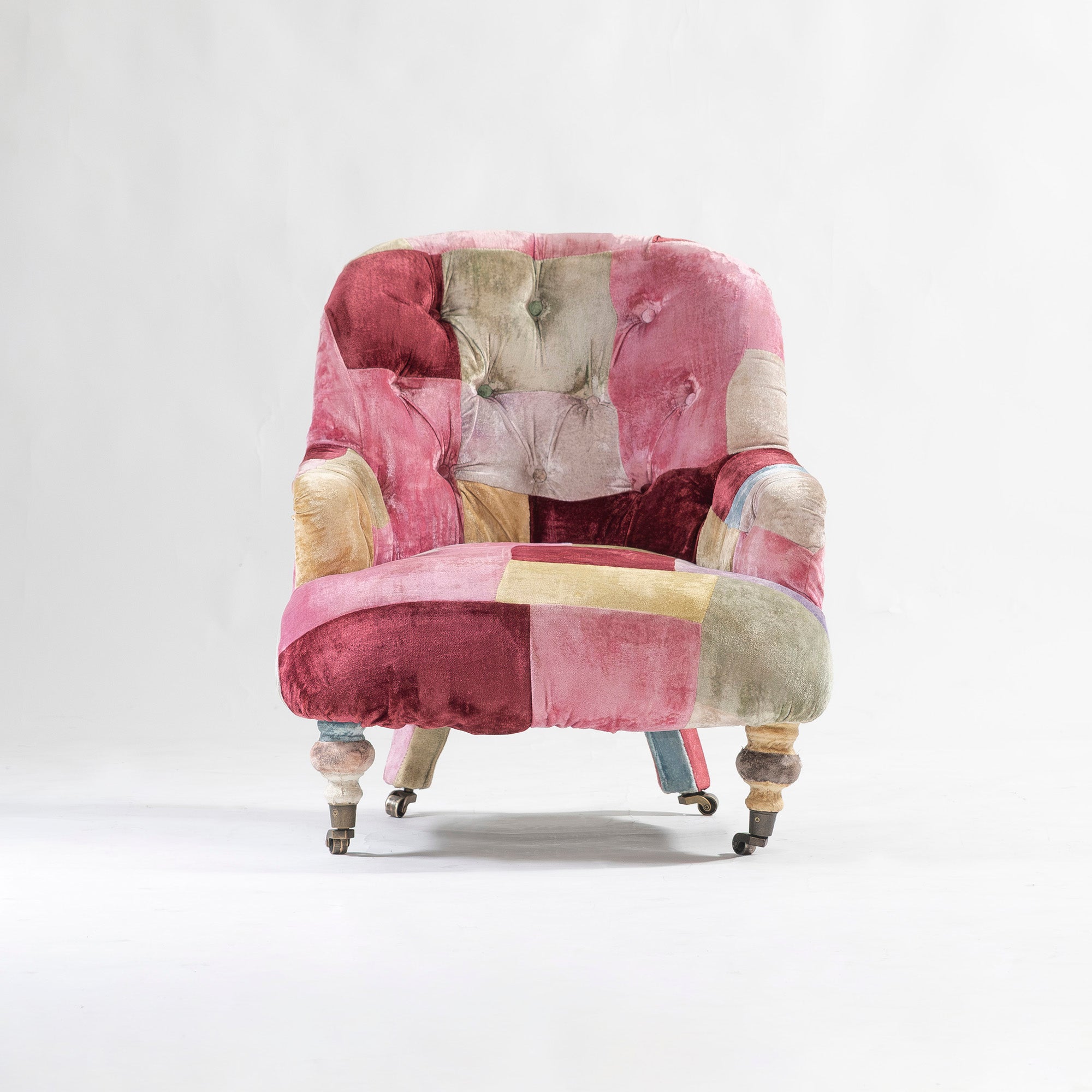 ソファ ハロ HALO ANNE CHAIR アンチェア ベルベット パッチワーク ボヘミアン 英国アンティーク風 クラシック ラウンジチェア 1Pソファ