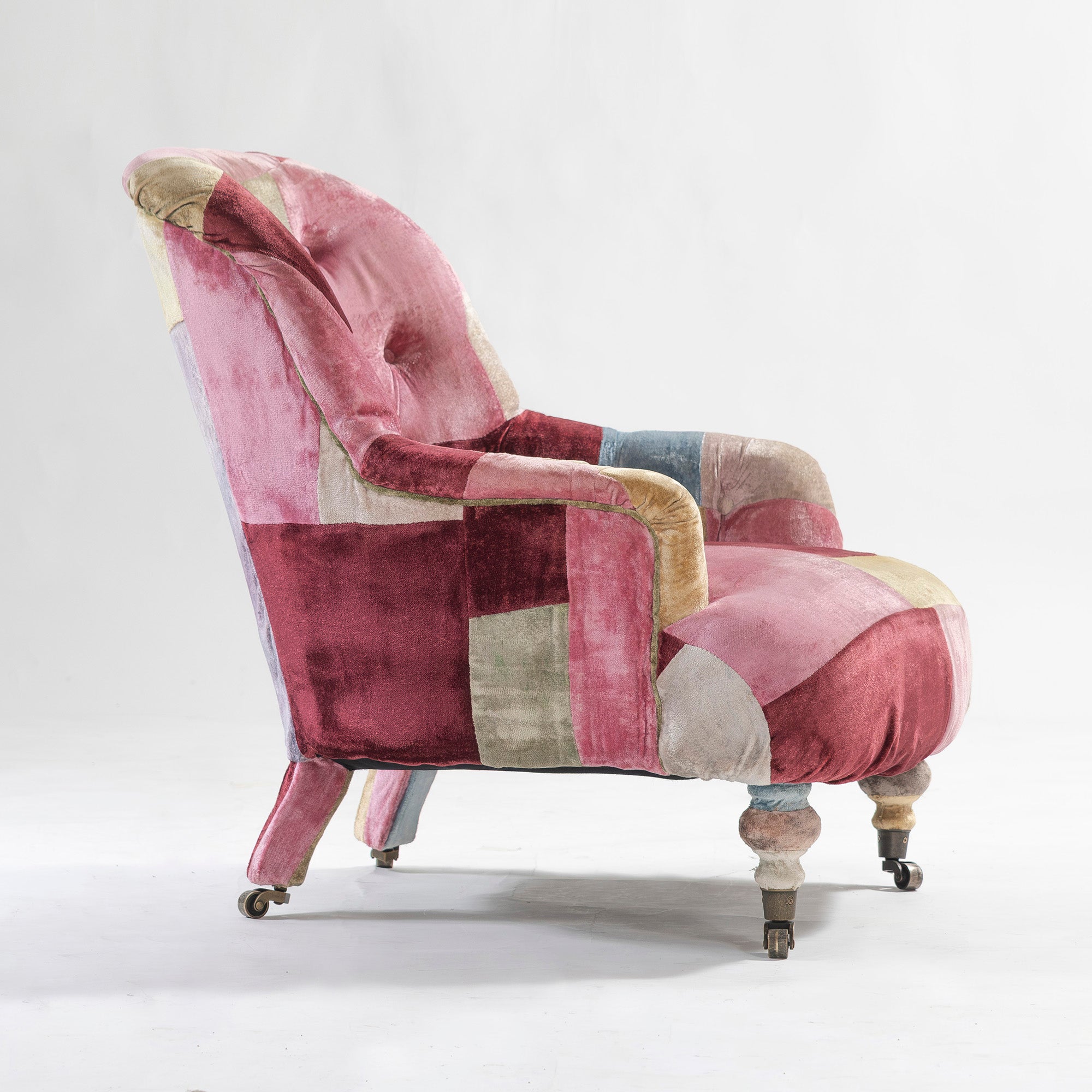 ソファ ハロ HALO ANNE CHAIR アンチェア ベルベット パッチワーク ボヘミアン 英国アンティーク風 クラシック ラウンジチェア 1Pソファ