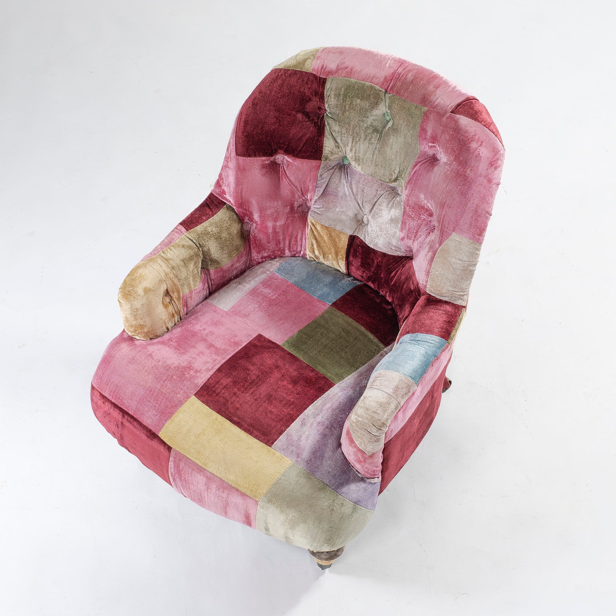 ソファ ハロ HALO ANNE CHAIR アンチェア ベルベット パッチワーク ボヘミアン 英国アンティーク風 クラシック ラウンジチェア 1Pソファ