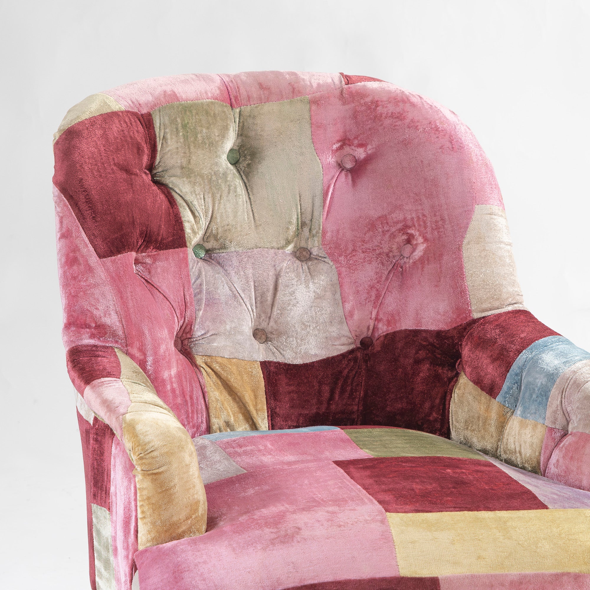 ソファ ハロ HALO ANNE CHAIR アンチェア ベルベット パッチワーク ボヘミアン 英国アンティーク風 クラシック ラウンジチェア 1Pソファ