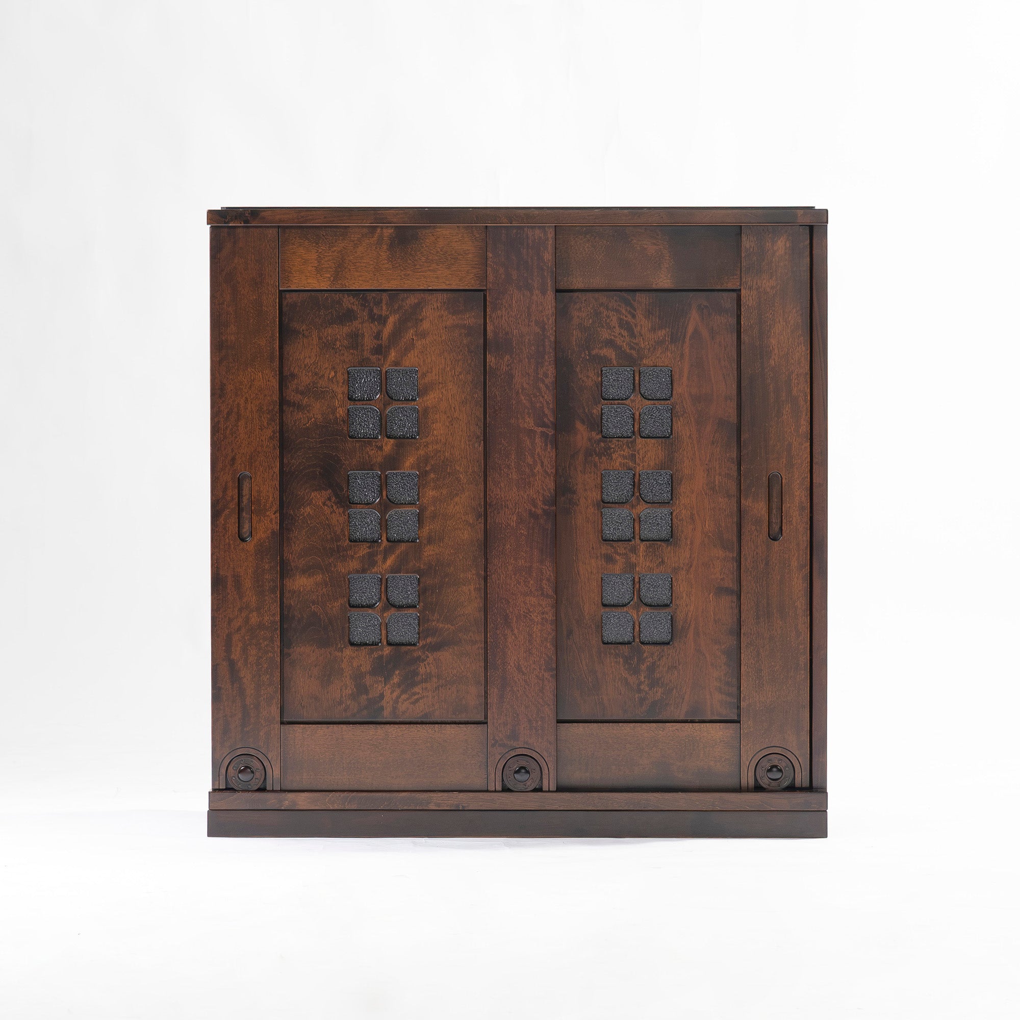 キャビネット 星野民芸 サイドキャビネット 樺桜材 幅93cm 無垢材 棚板可動式 民芸家具 和モダン リビング収納 収納家具 収納棚  国産家具