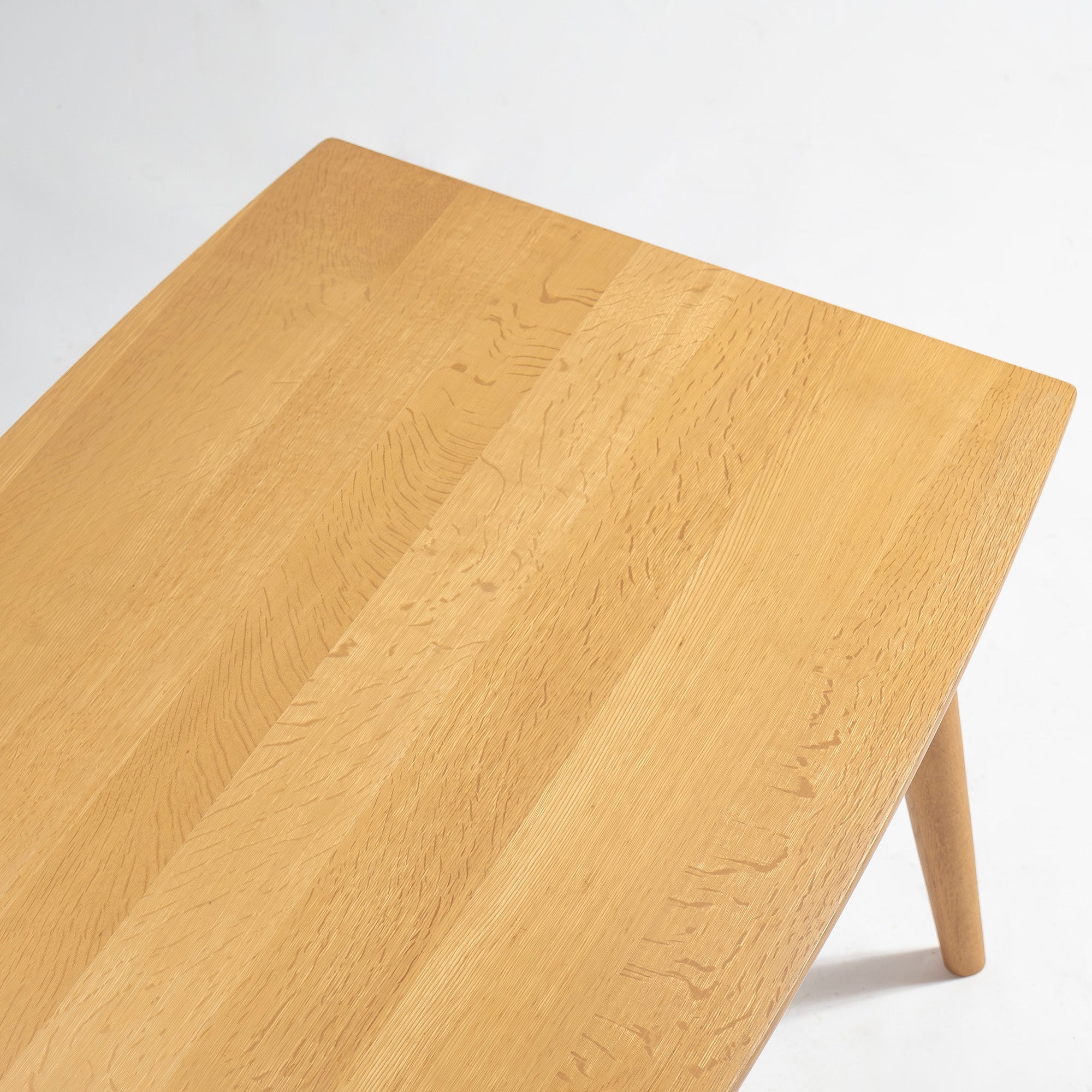 ダイニングテーブル 柏木工 オーダーテーブルシリーズ 幅135cm ナラ無垢材 オーク無垢材 樽型天板 天然木 北欧 和モダン ナチュラル 4人用