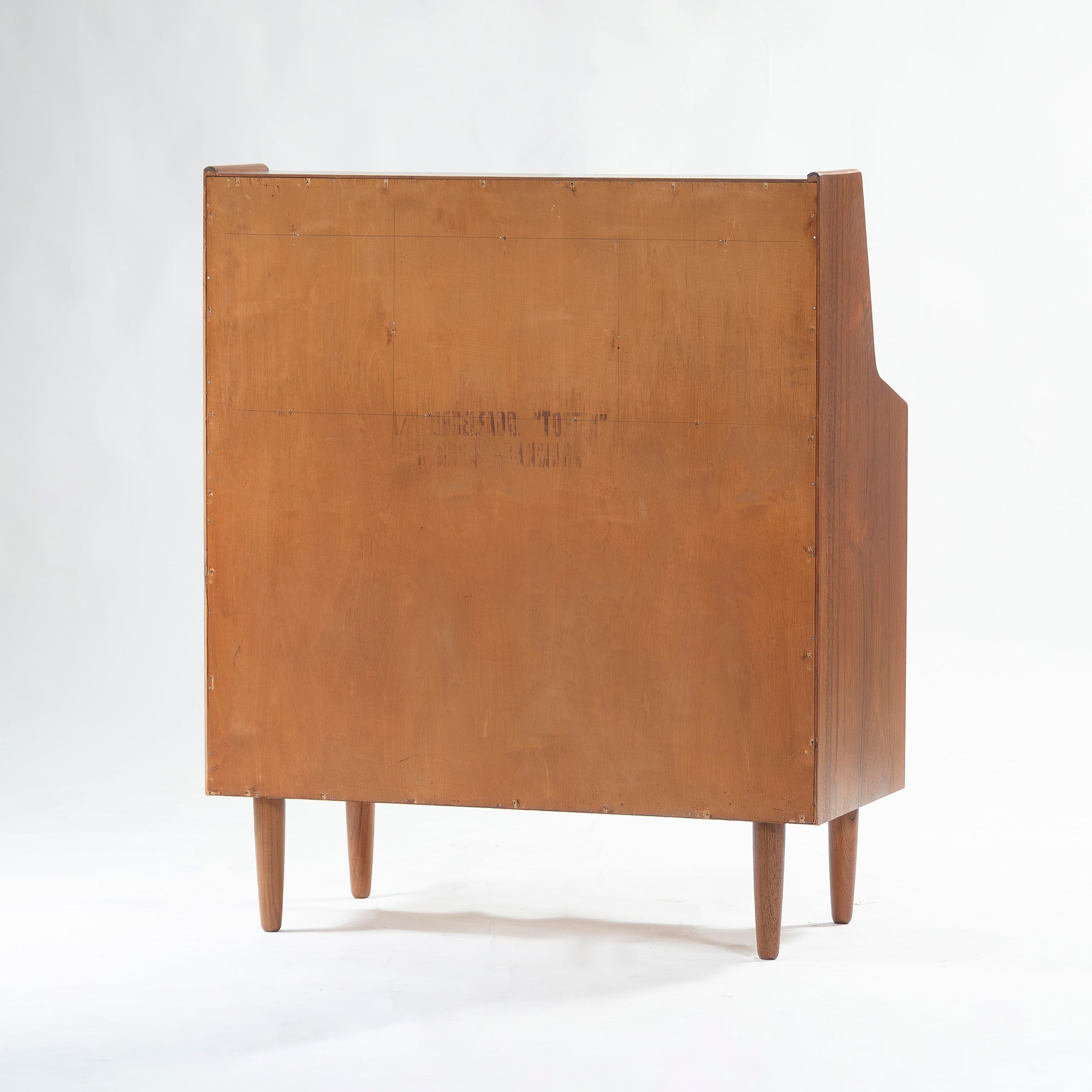 北欧ヴィンテージ ライティングビューロー チーク材 1960s デンマーク ミッドセンチュリー ライティングデスク リビング収納 キャビネット