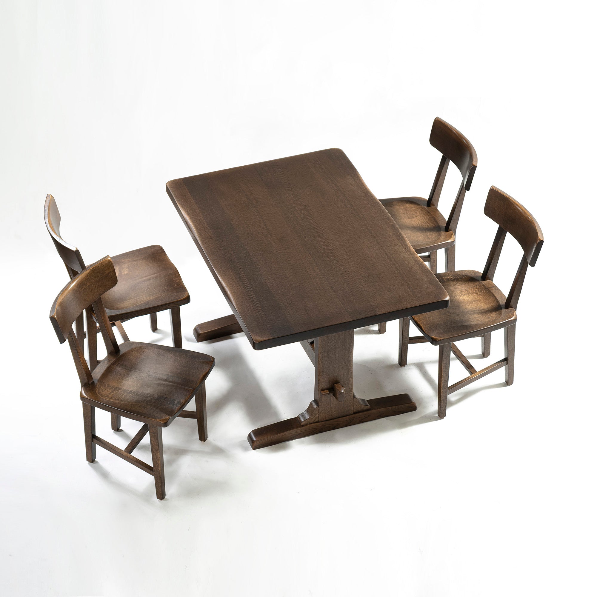 ダイニング5点セット 柏木工 KASHIWA WILDERNESS ウィルダネス ナラ無垢材 ◆東京都内限定配送◆ 飛騨 国産 高級 クラシック 古民家