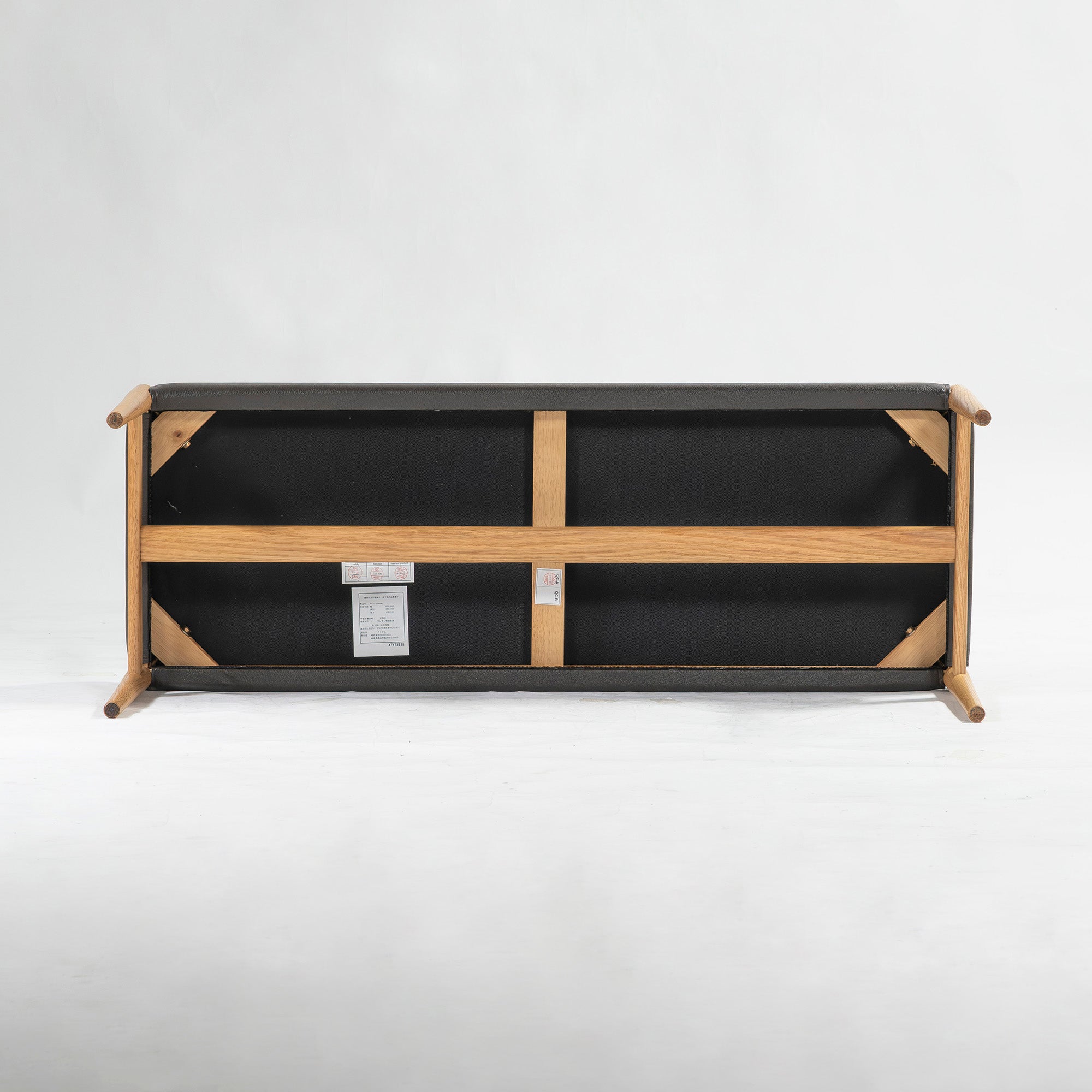 ダイニングベンチ 飛騨家具 HIDAKAGU AKI ベンチ オーク材 PVCレザー ダークブラウン 北欧スタイル ナチュラルモダン 和モダン シンプル