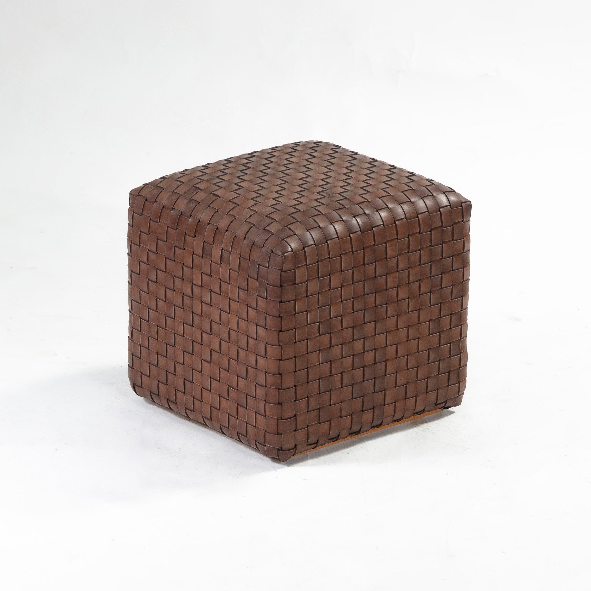 スツール アルテ・エ・クオイオ ARTE&CUOIO DAMA レザースツール スクエア サドルレザー 本革 エンツォ・マーリ オットマン イタリアモダン