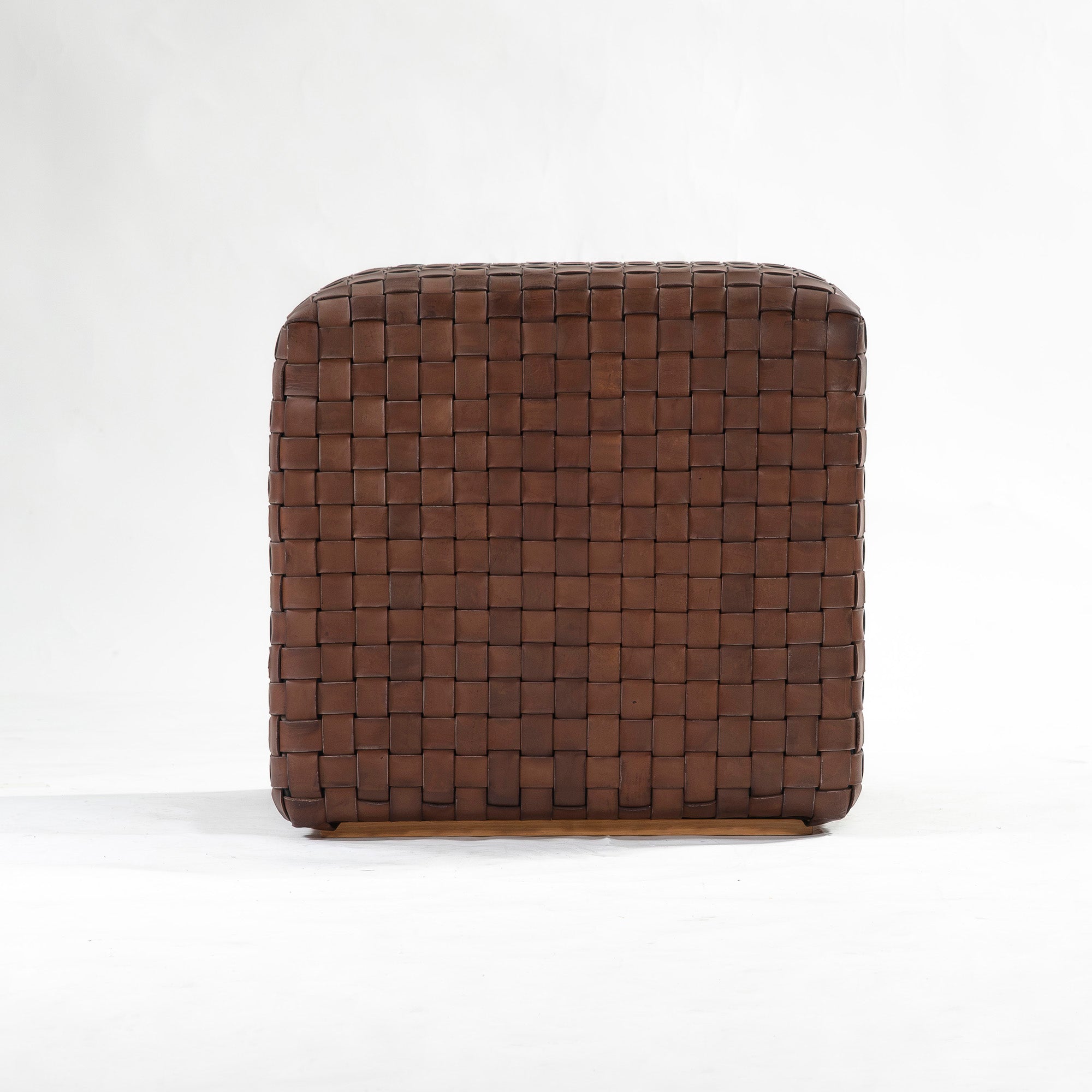 スツール アルテ・エ・クオイオ ARTE&CUOIO DAMA レザースツール スクエア サドルレザー 本革 エンツォ・マーリ オットマン イタリアモダン