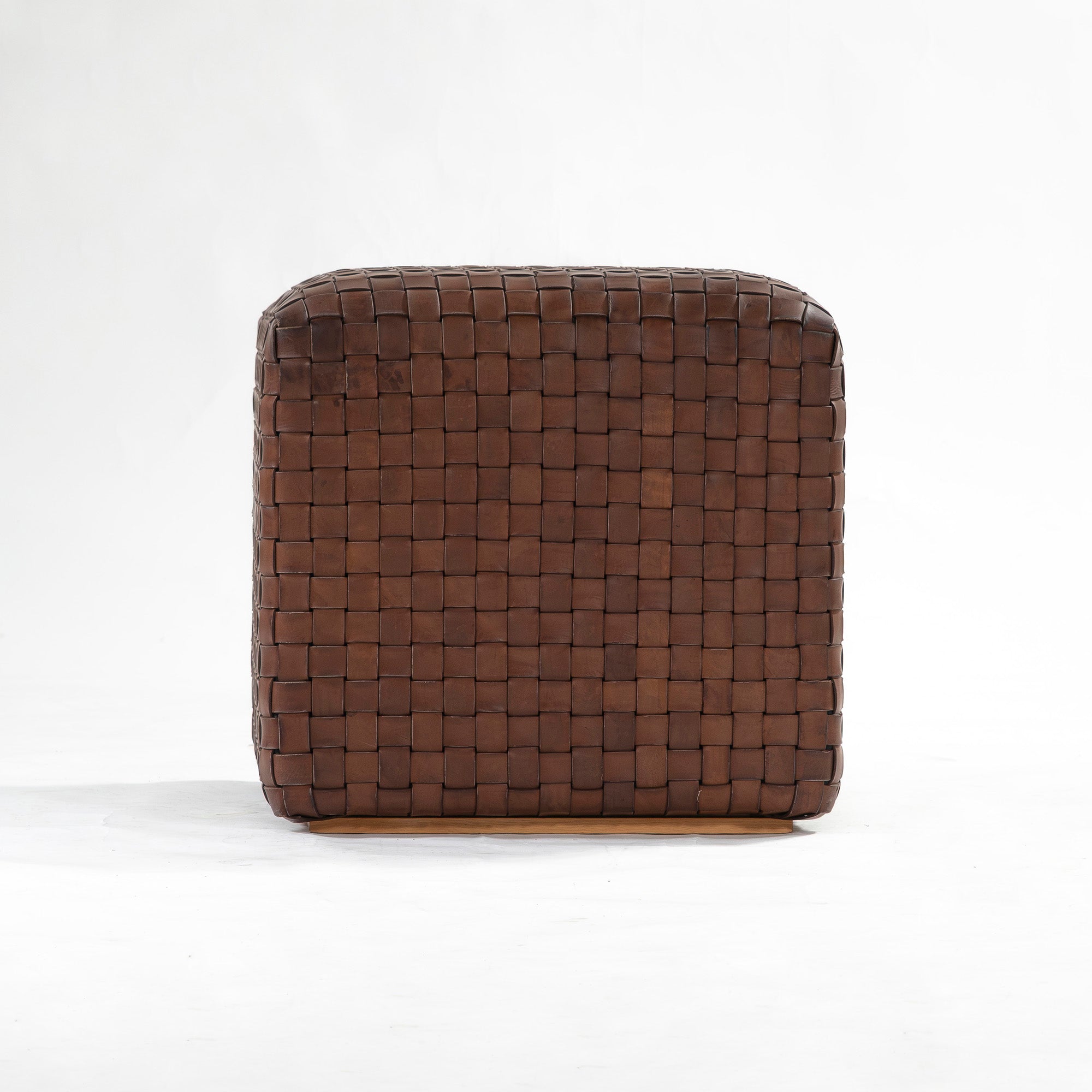 スツール アルテ・エ・クオイオ ARTE&CUOIO DAMA レザースツール スクエア サドルレザー 本革 エンツォ・マーリ オットマン イタリアモダン