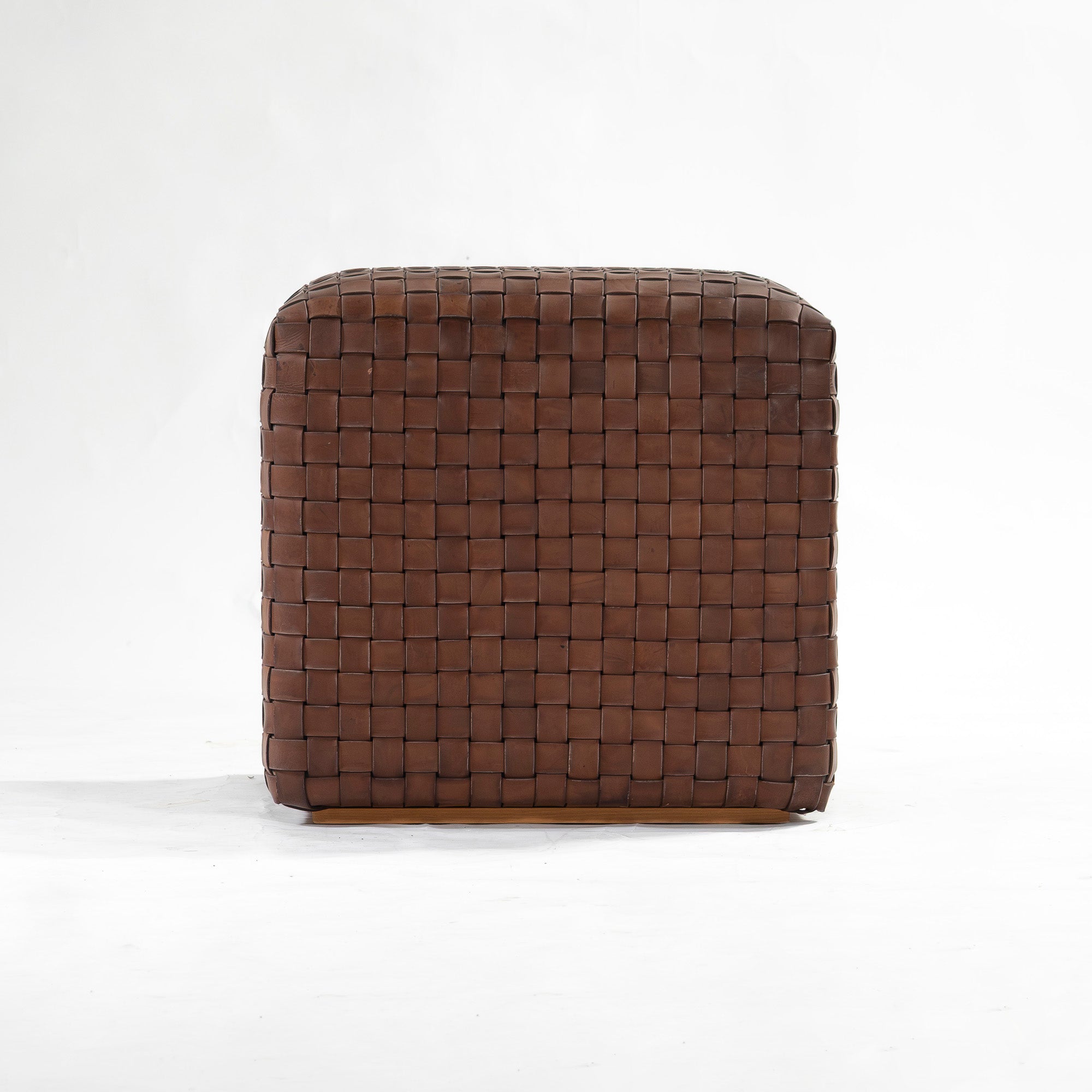 スツール アルテ・エ・クオイオ ARTE&CUOIO DAMA レザースツール スクエア サドルレザー 本革 エンツォ・マーリ オットマン イタリアモダン