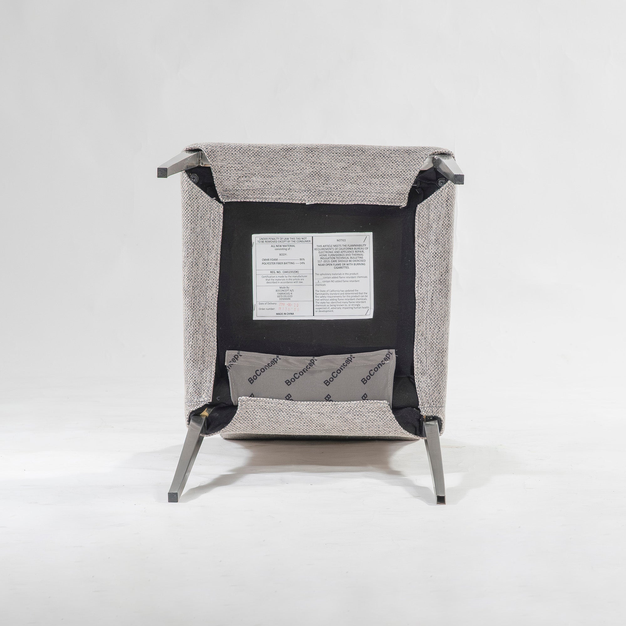 ダイニングチェア ボーコンセプト BoConcept NICO ニコ アームレスチェア グレー(3) ファブリック ステンレス脚 北欧モダン シンプルモダン